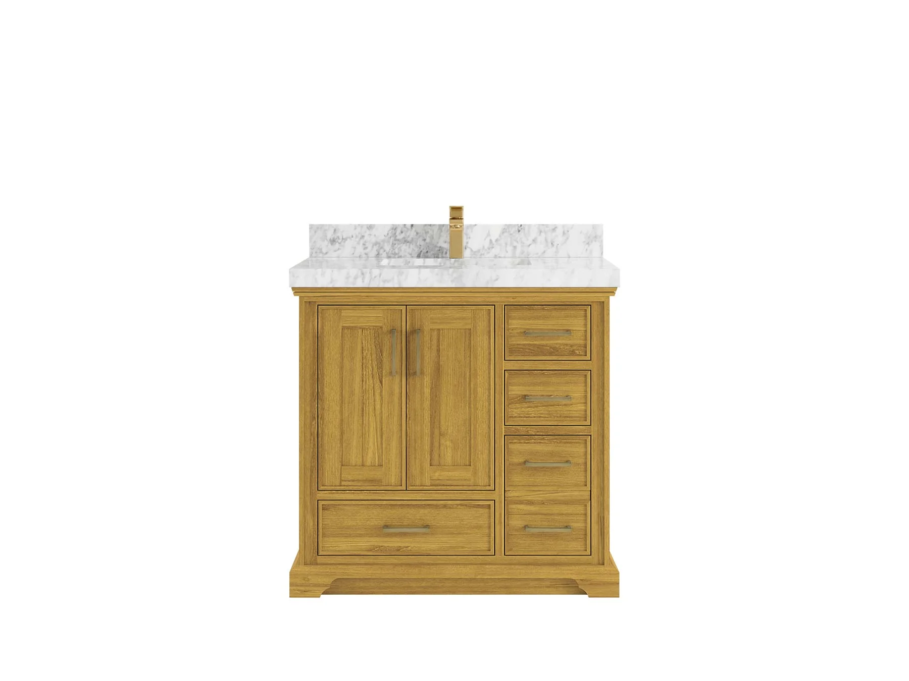 Charlotte White Oak 36 in. W x 22 in. D Center Sink Bathroom Vanity - Image 7