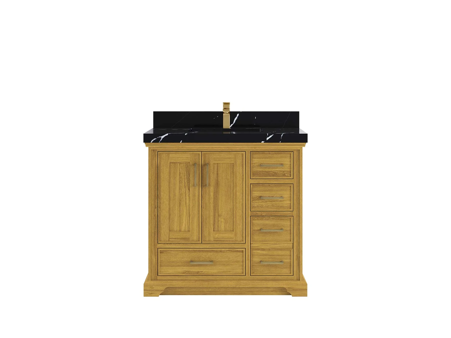 Charlotte White Oak 36 in. W x 22 in. D Center Sink Bathroom Vanity - Image 9