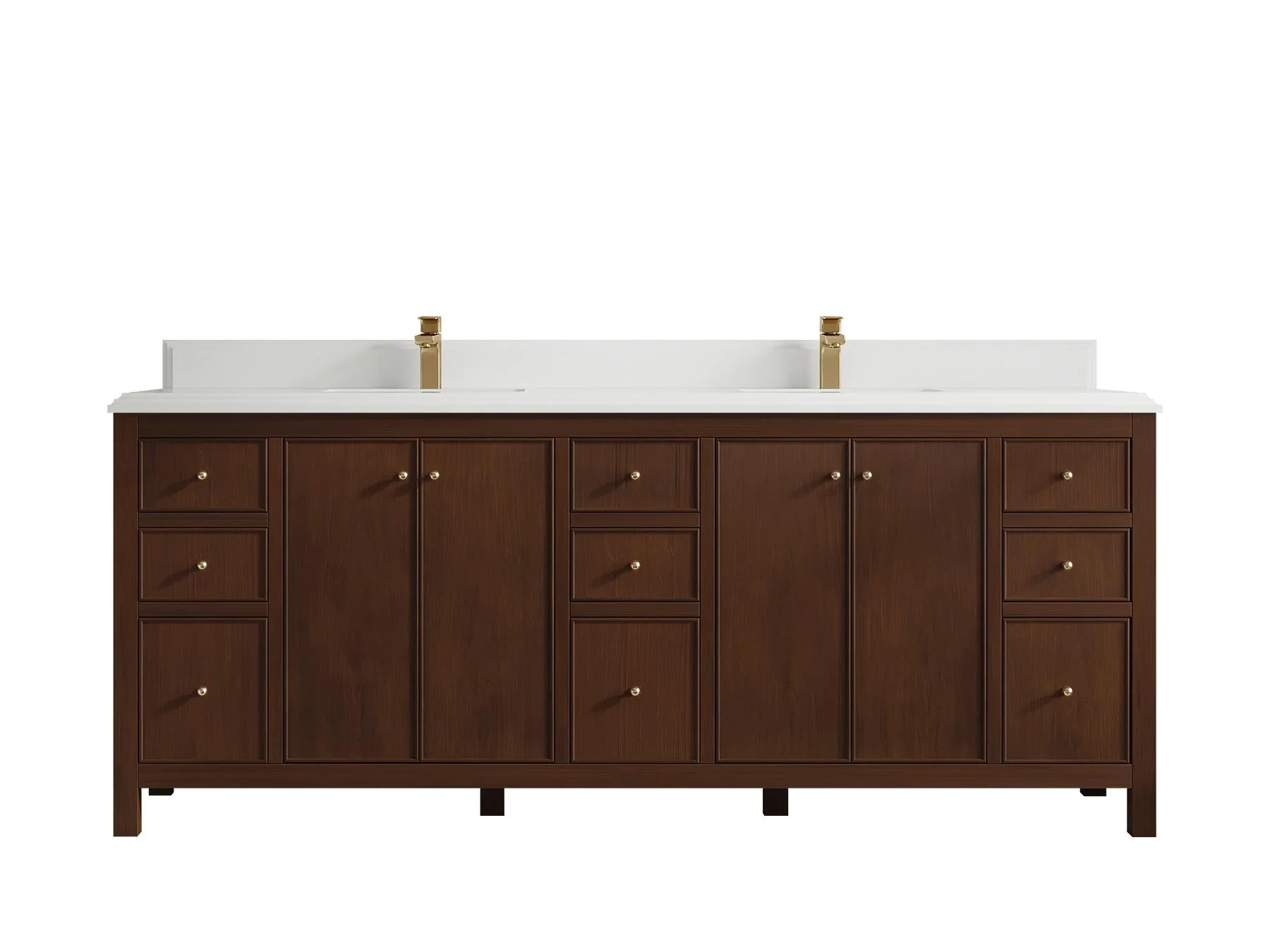 Chicago Teak 84 in. W x 22 in. D Double Sink Bathroom Vanity - Image 28