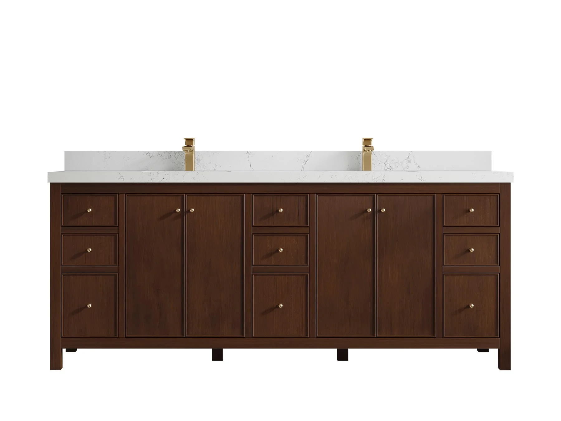 Chicago Teak 84 in. W x 22 in. D Double Sink Bathroom Vanity - Image 30