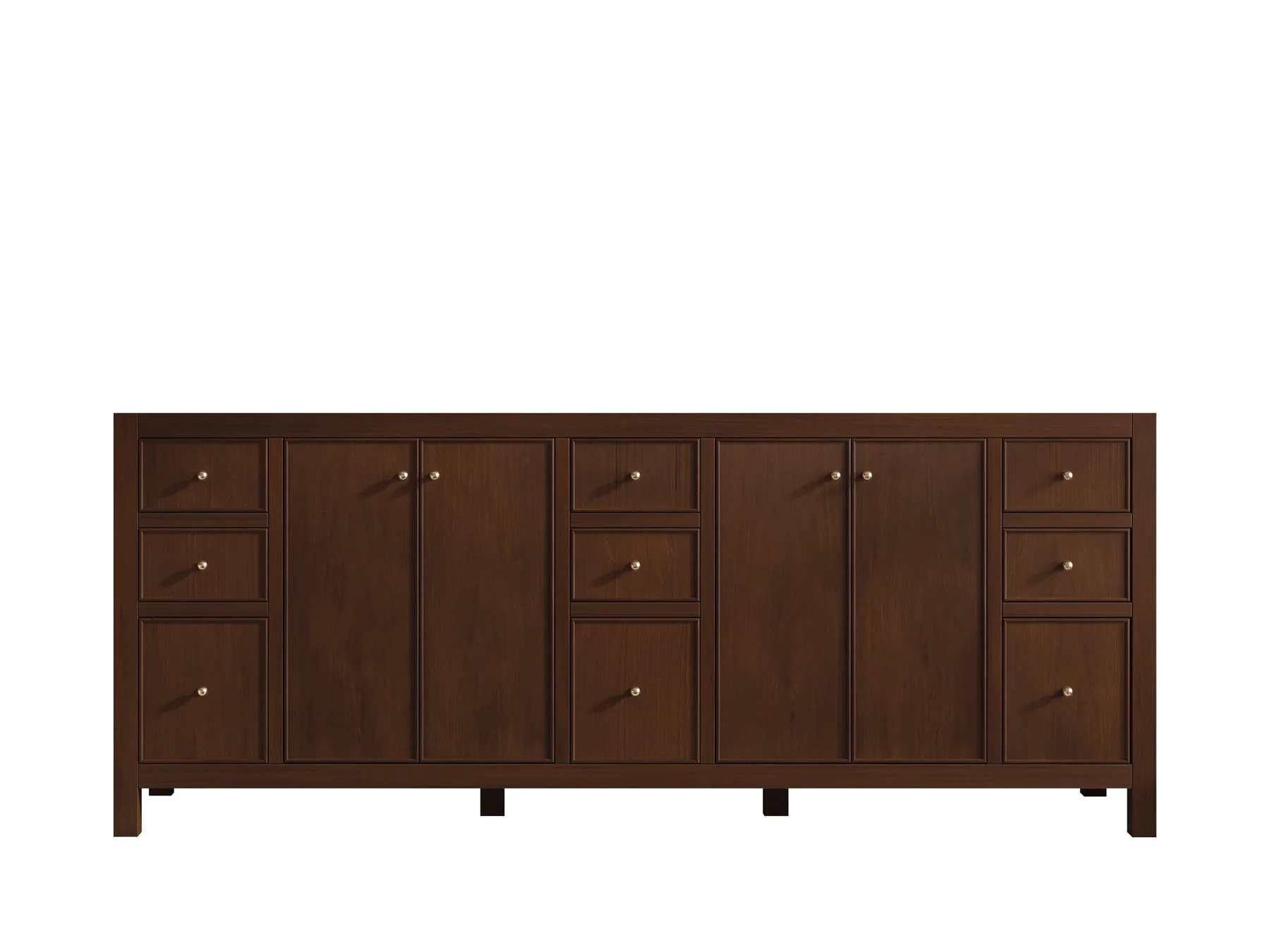 Chicago Teak 84 in. W x 22 in. D Double Sink Bathroom Vanity - Image 6