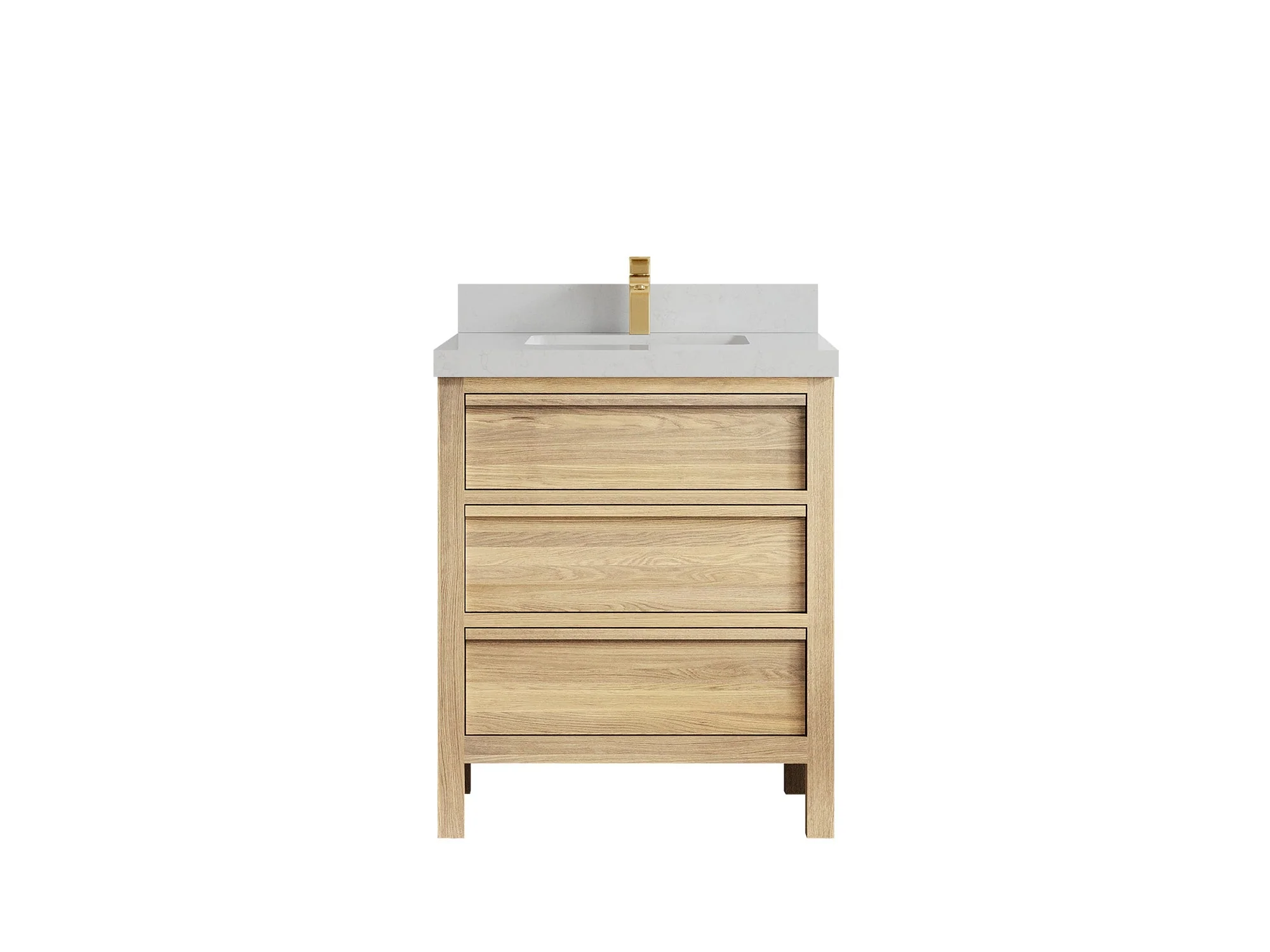 Elizabeth White Oak 30 in. W x 22 in. D Single Sink Bathroom Vanity - Image 25