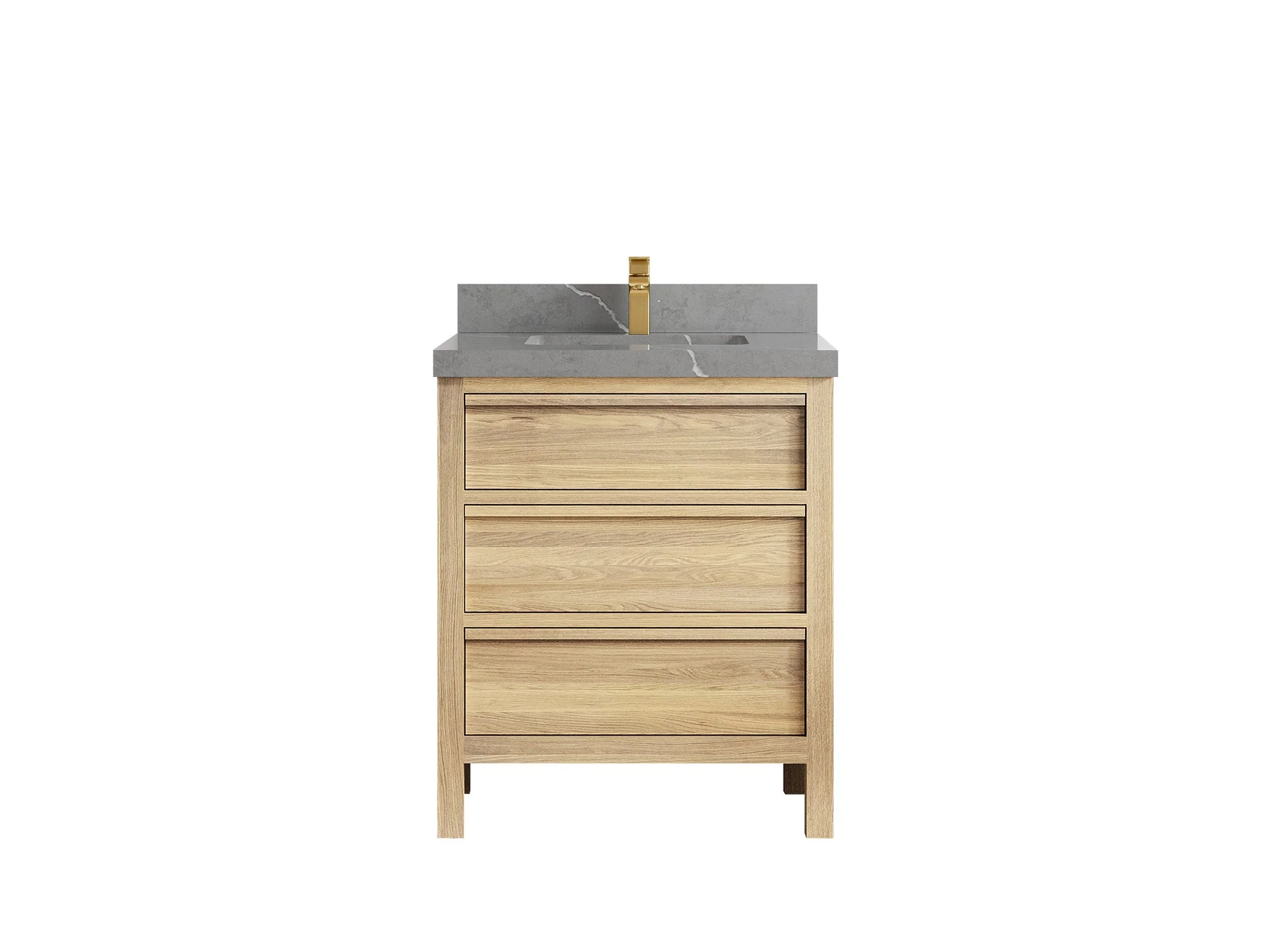 Elizabeth White Oak 30 in. W x 22 in. D Single Sink Bathroom Vanity - Image 35