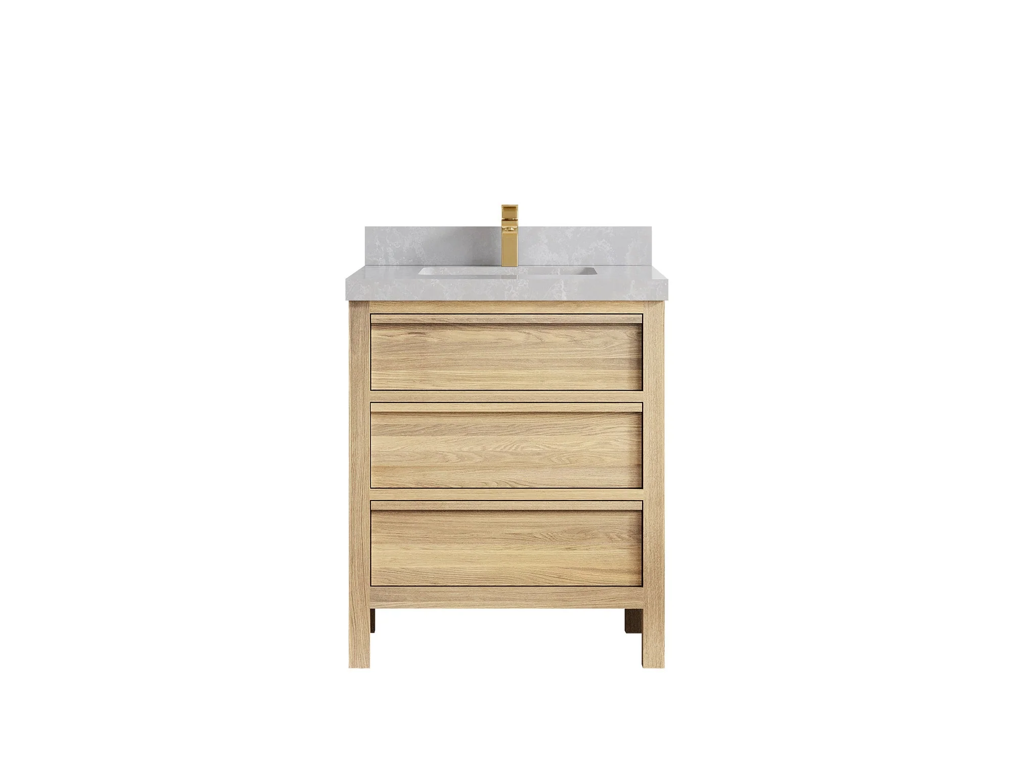 Elizabeth White Oak 30 in. W x 22 in. D Single Sink Bathroom Vanity - Image 37