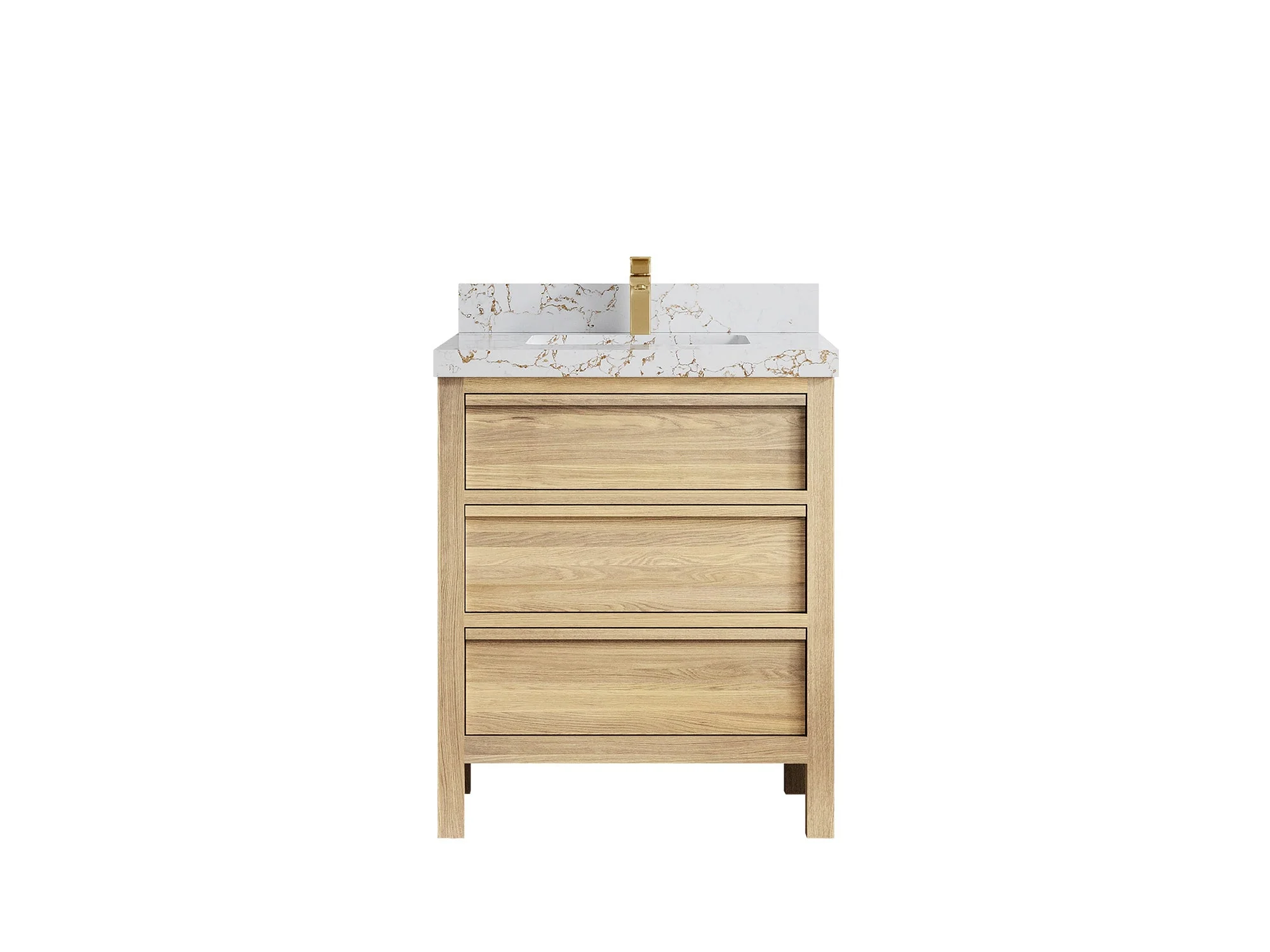 Elizabeth White Oak 30 in. W x 22 in. D Single Sink Bathroom Vanity - Image 41