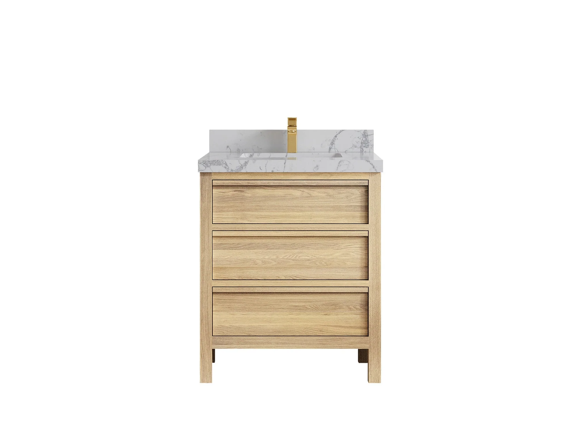 Elizabeth White Oak 30 in. W x 22 in. D Single Sink Bathroom Vanity - Image 45