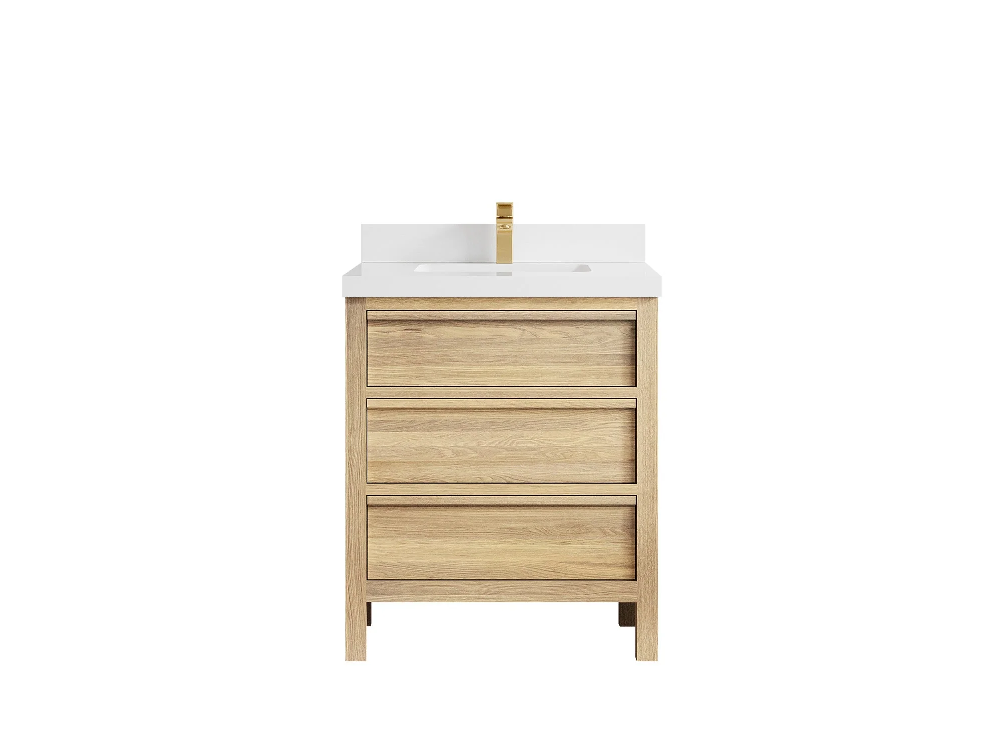 Elizabeth White Oak 30 in. W x 22 in. D Single Sink Bathroom Vanity - Image 47