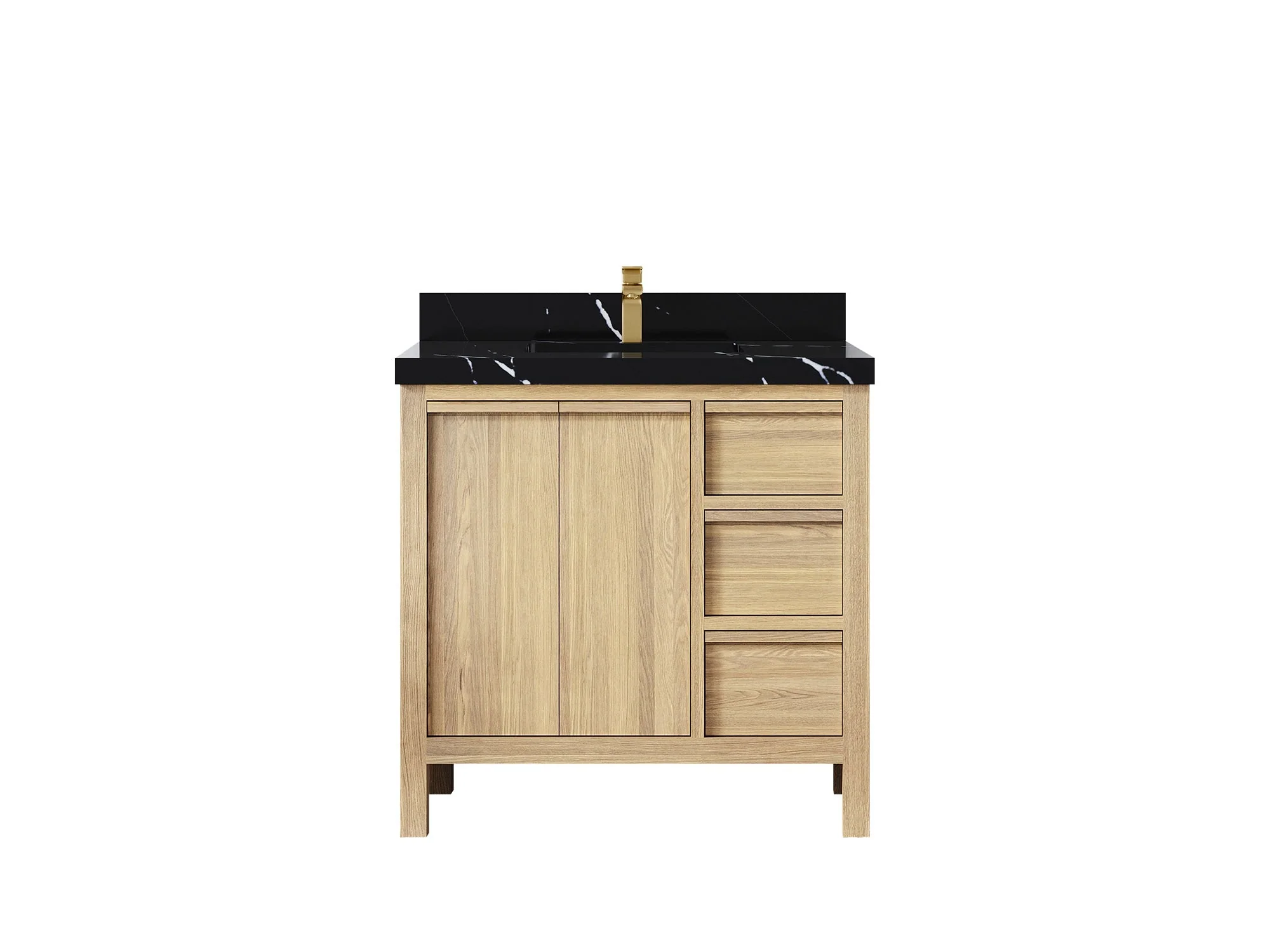 Elizabeth White Oak 36 in. W x 22 in. D Center Sink Bathroom Vanity - Image 13