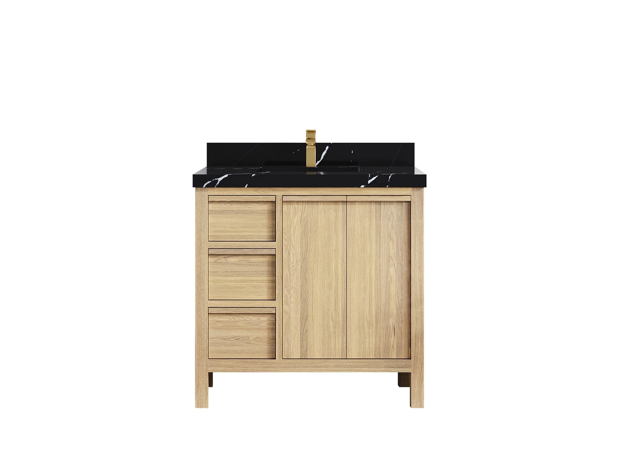Elizabeth White Oak 36 in. W x 22 in. D Center Sink Bathroom Vanity - Image 12