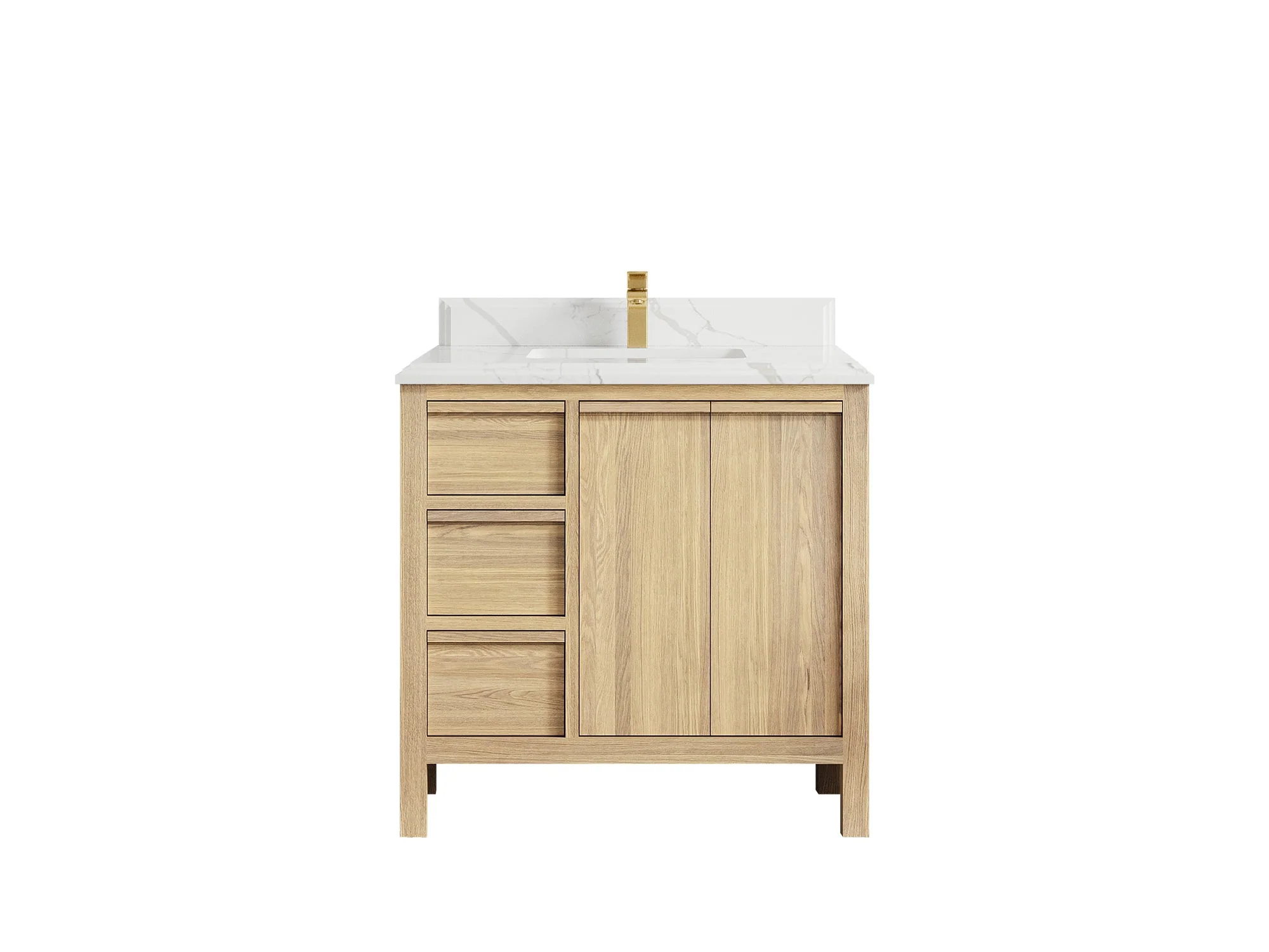 Elizabeth White Oak 36 in. W x 22 in. D Center Sink Bathroom Vanity - Image 30