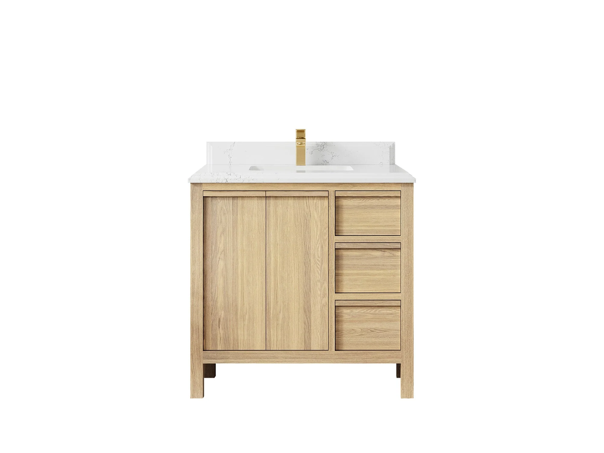 Elizabeth White Oak 36 in. W x 22 in. D Center Sink Bathroom Vanity - Image 31