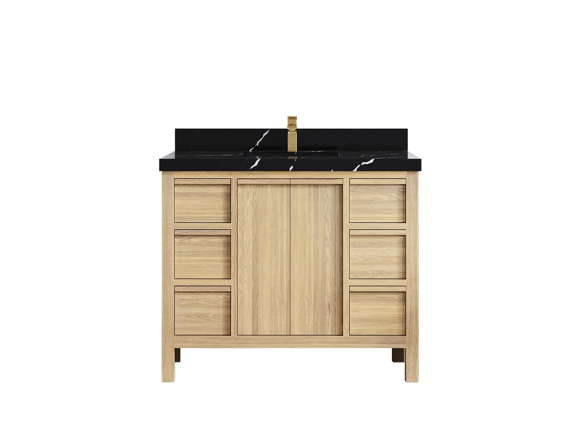Elizabeth White Oak 42 in. W x 22 in. D Single Sink Bathroom Vanity - Image 13