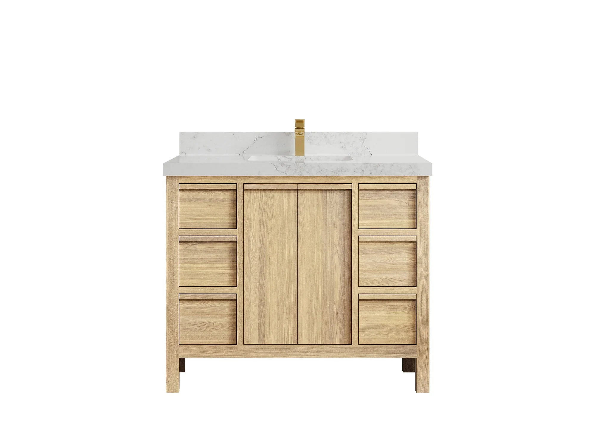 Elizabeth White Oak 42 in. W x 22 in. D Single Sink Bathroom Vanity - Image 19