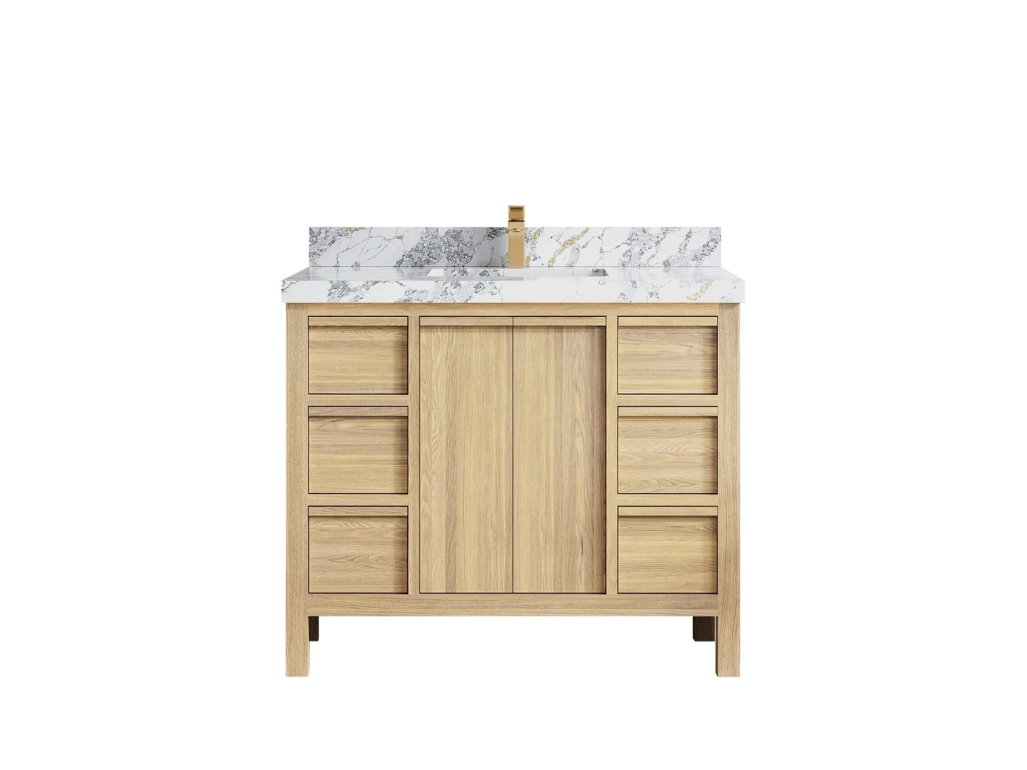 Elizabeth White Oak 42 in. W x 22 in. D Single Sink Bathroom Vanity - Image 21