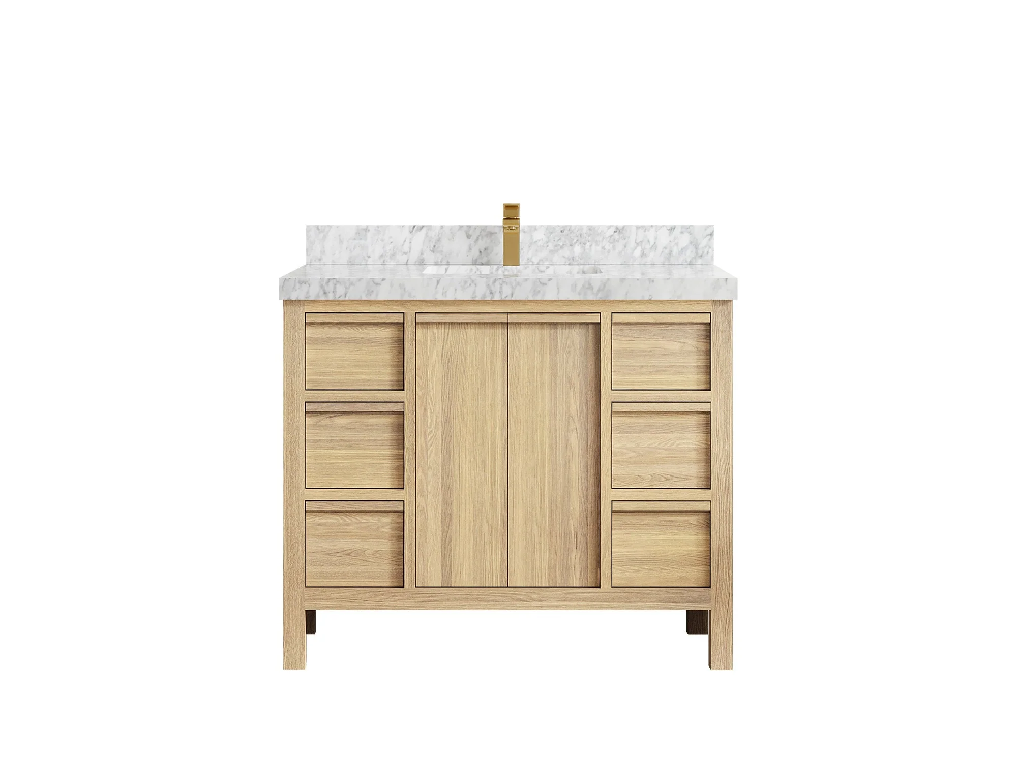 Elizabeth White Oak 42 in. W x 22 in. D Single Sink Bathroom Vanity - Image 25