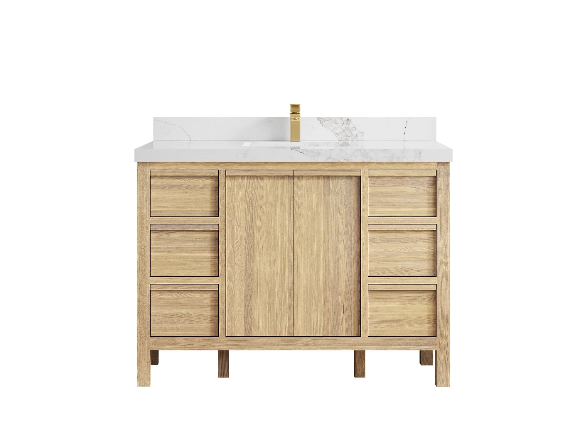 Elizabeth White Oak 48 in. W x 22 in. D Single Sink Bathroom Vanity - Image 16