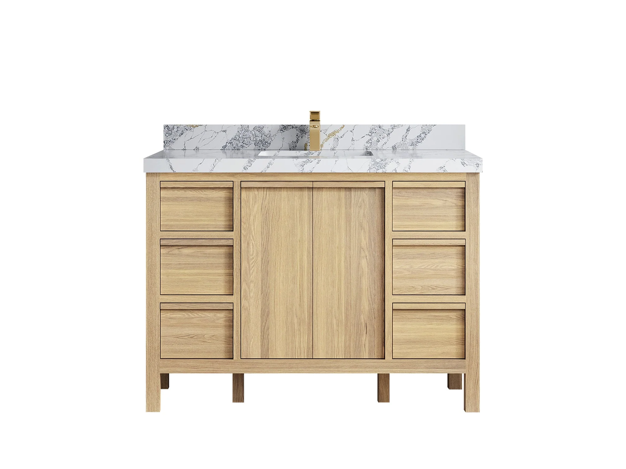 Elizabeth White Oak 48 in. W x 22 in. D Single Sink Bathroom Vanity - Image 18