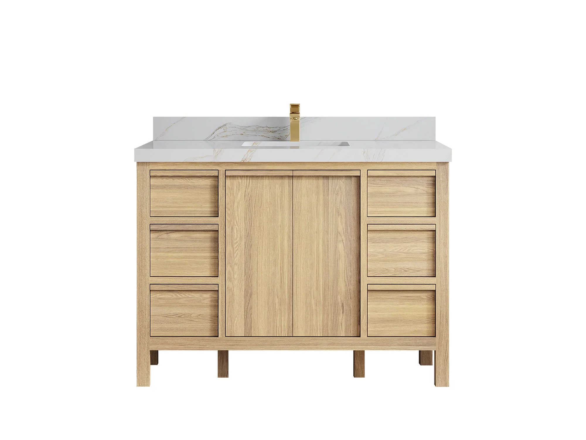 Elizabeth White Oak 48 in. W x 22 in. D Single Sink Bathroom Vanity - Image 20