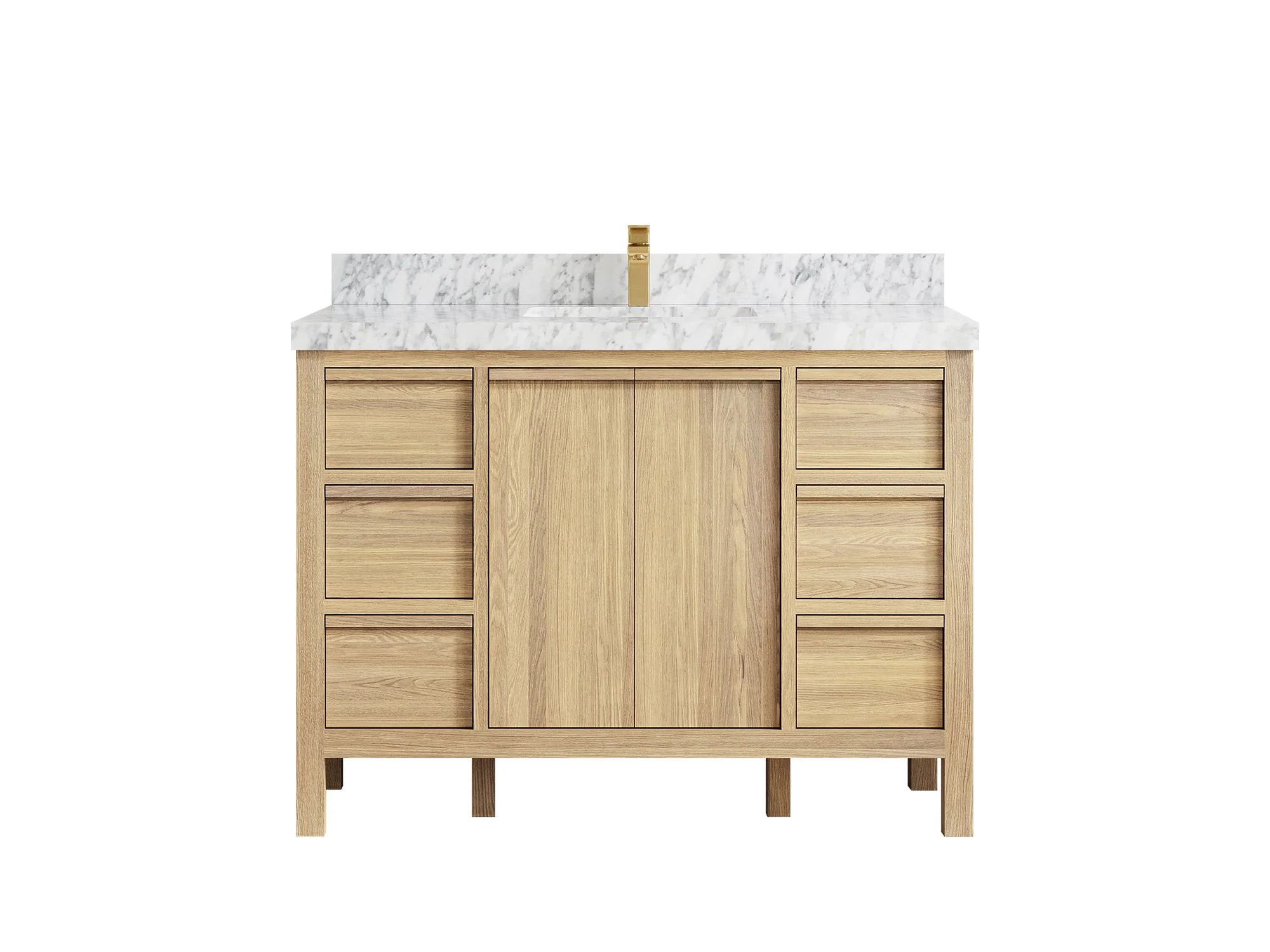 Elizabeth White Oak 48 in. W x 22 in. D Single Sink Bathroom Vanity - Image 22