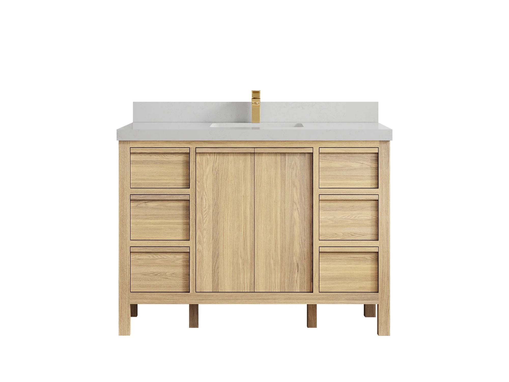Elizabeth White Oak 48 in. W x 22 in. D Single Sink Bathroom Vanity - Image 24