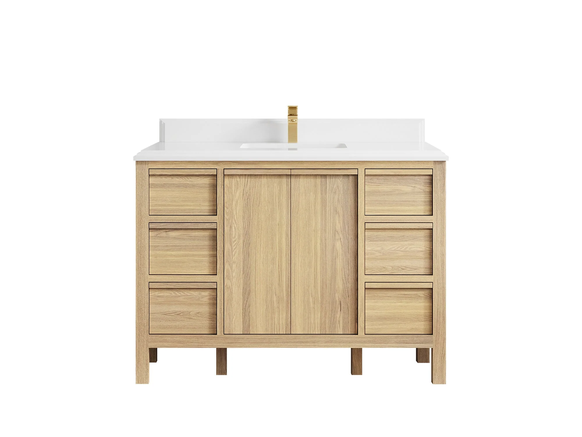Elizabeth White Oak 48 in. W x 22 in. D Single Sink Bathroom Vanity - Image 30