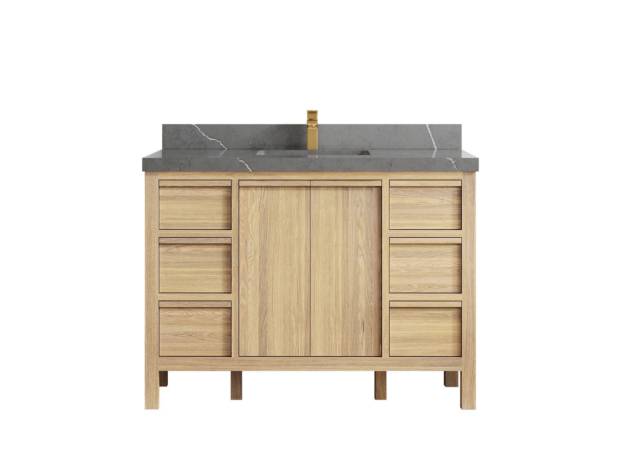 Elizabeth White Oak 48 in. W x 22 in. D Single Sink Bathroom Vanity - Image 36
