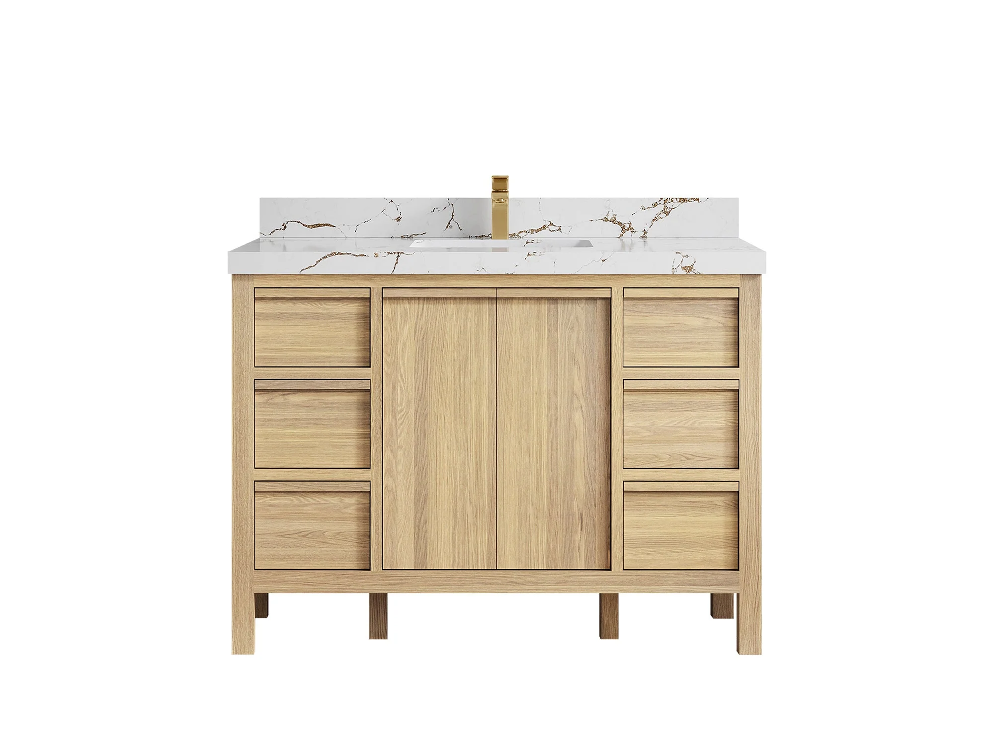 Elizabeth White Oak 48 in. W x 22 in. D Single Sink Bathroom Vanity - Image 38