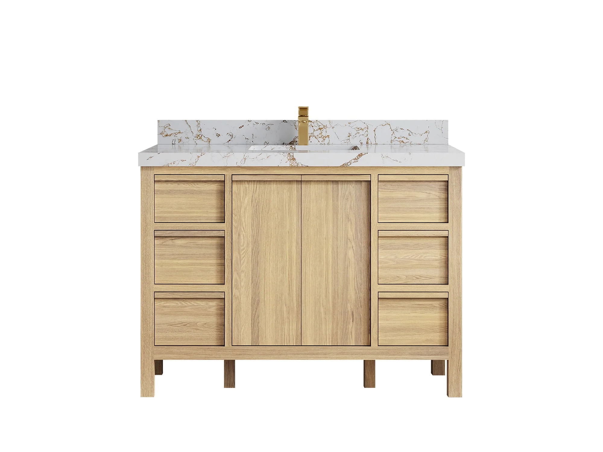 Elizabeth White Oak 48 in. W x 22 in. D Single Sink Bathroom Vanity - Image 40
