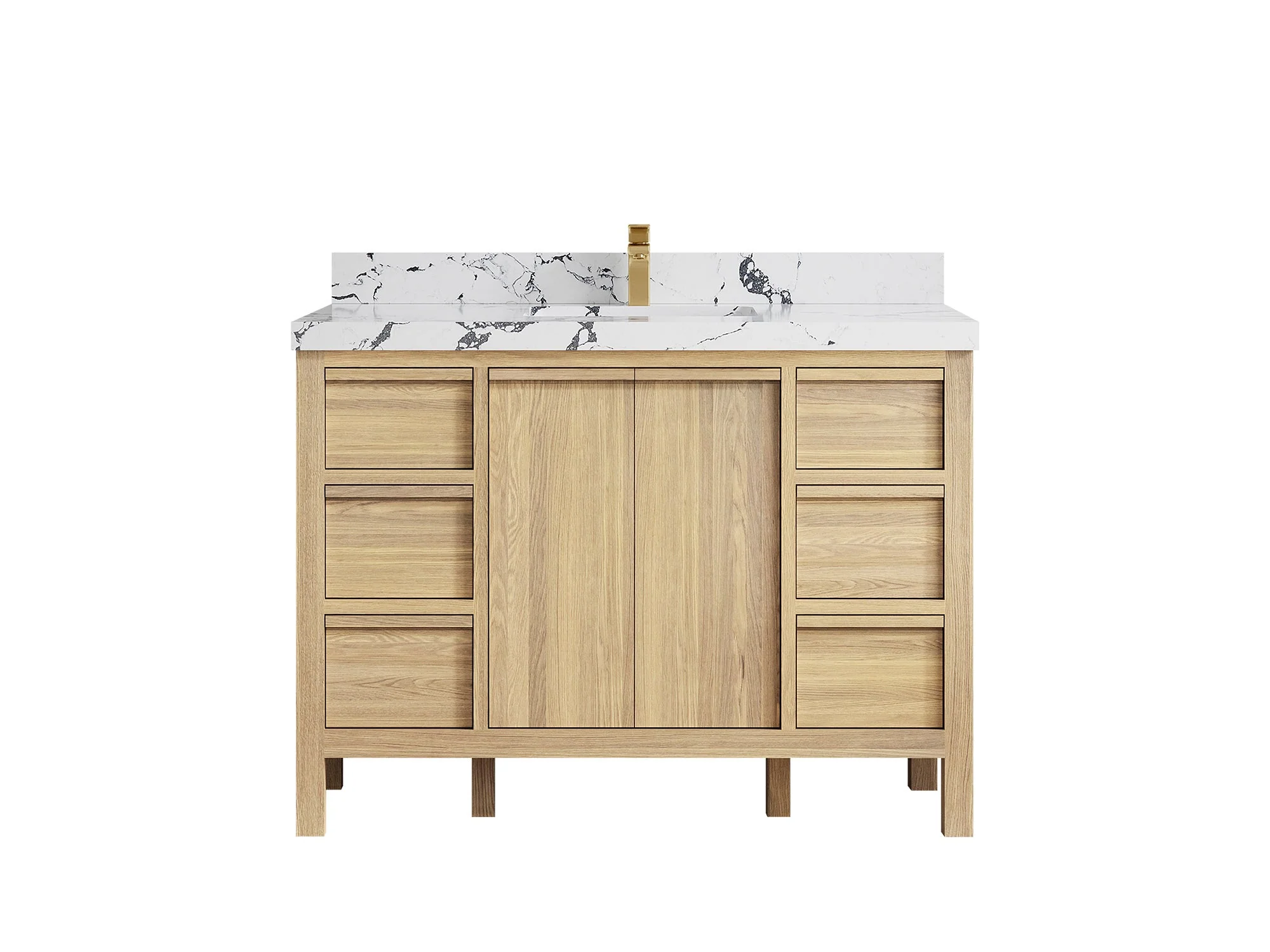 Elizabeth White Oak 48 in. W x 22 in. D Single Sink Bathroom Vanity - Image 42