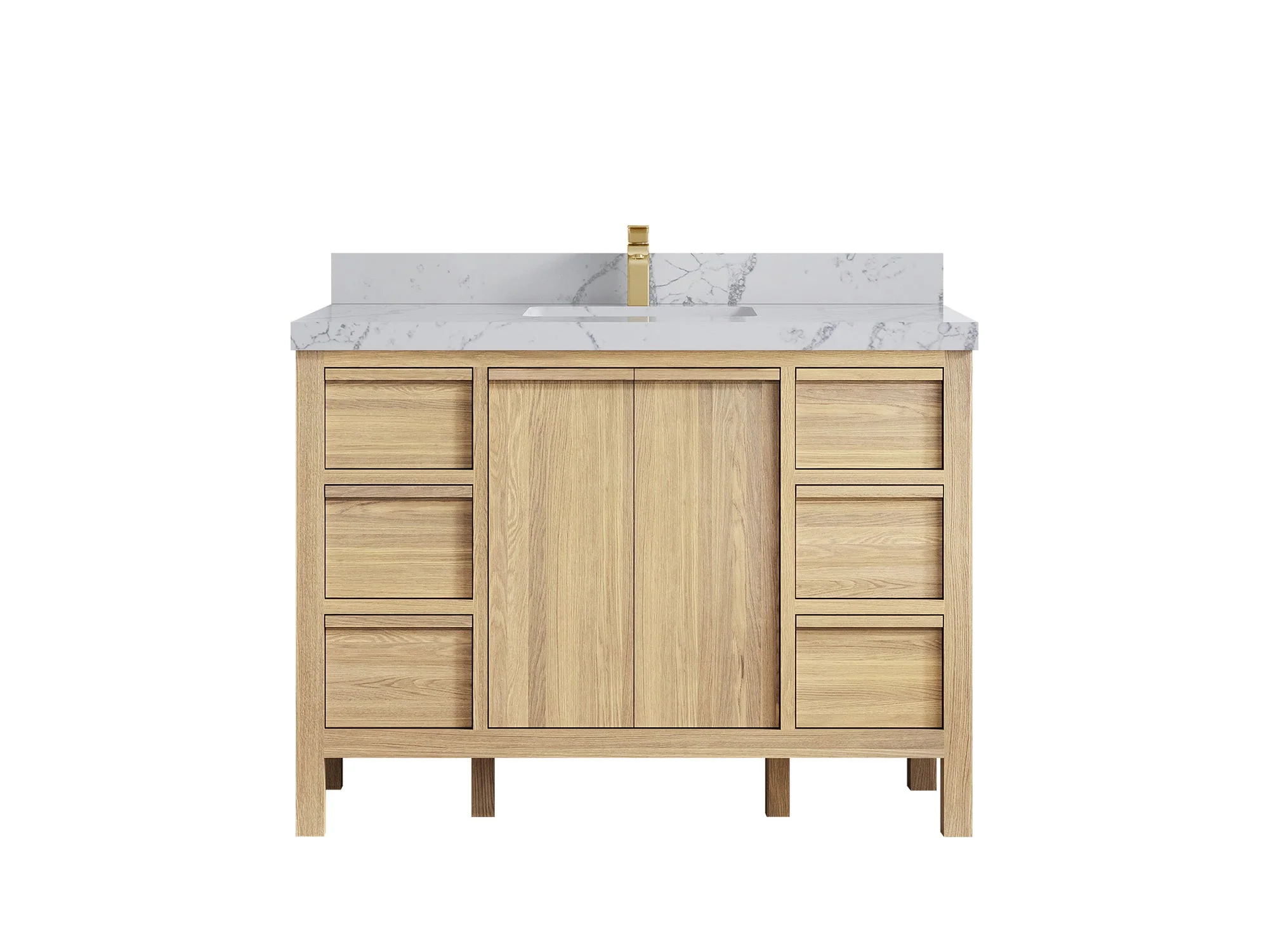 Elizabeth White Oak 48 in. W x 22 in. D Single Sink Bathroom Vanity - Image 44