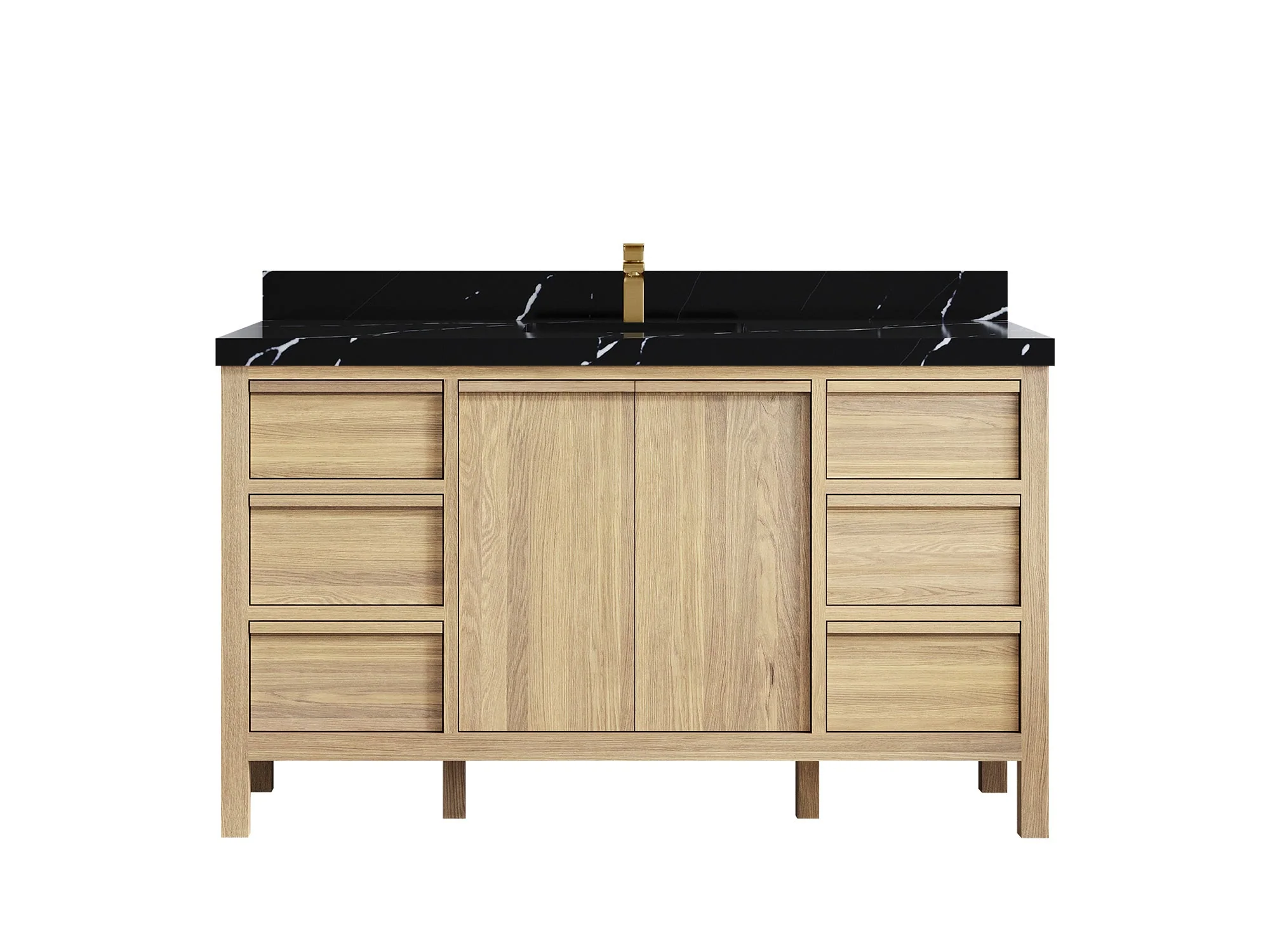 Elizabeth White Oak 60 in. W x 22 in. D Single Sink Bathroom Vanity - Image 13