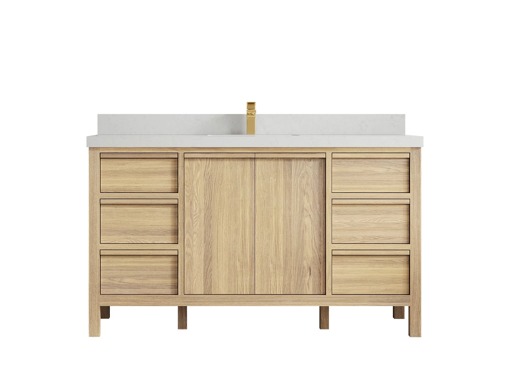 Elizabeth White Oak 60 in. W x 22 in. D Single Sink Bathroom Vanity - Image 27