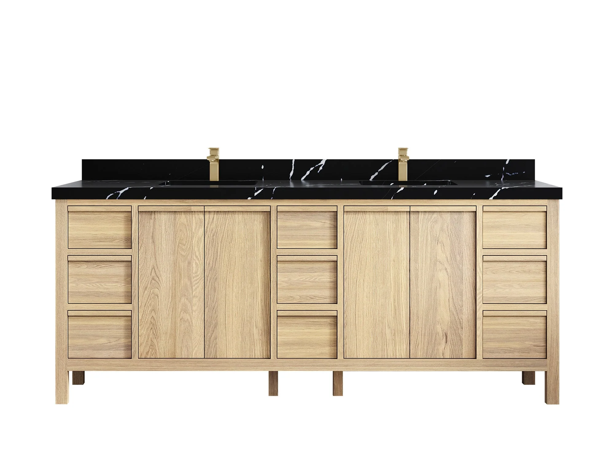 Elizabeth White Oak 84 in. W x 22 in. D Double Sink Bathroom Vanity - Image 13