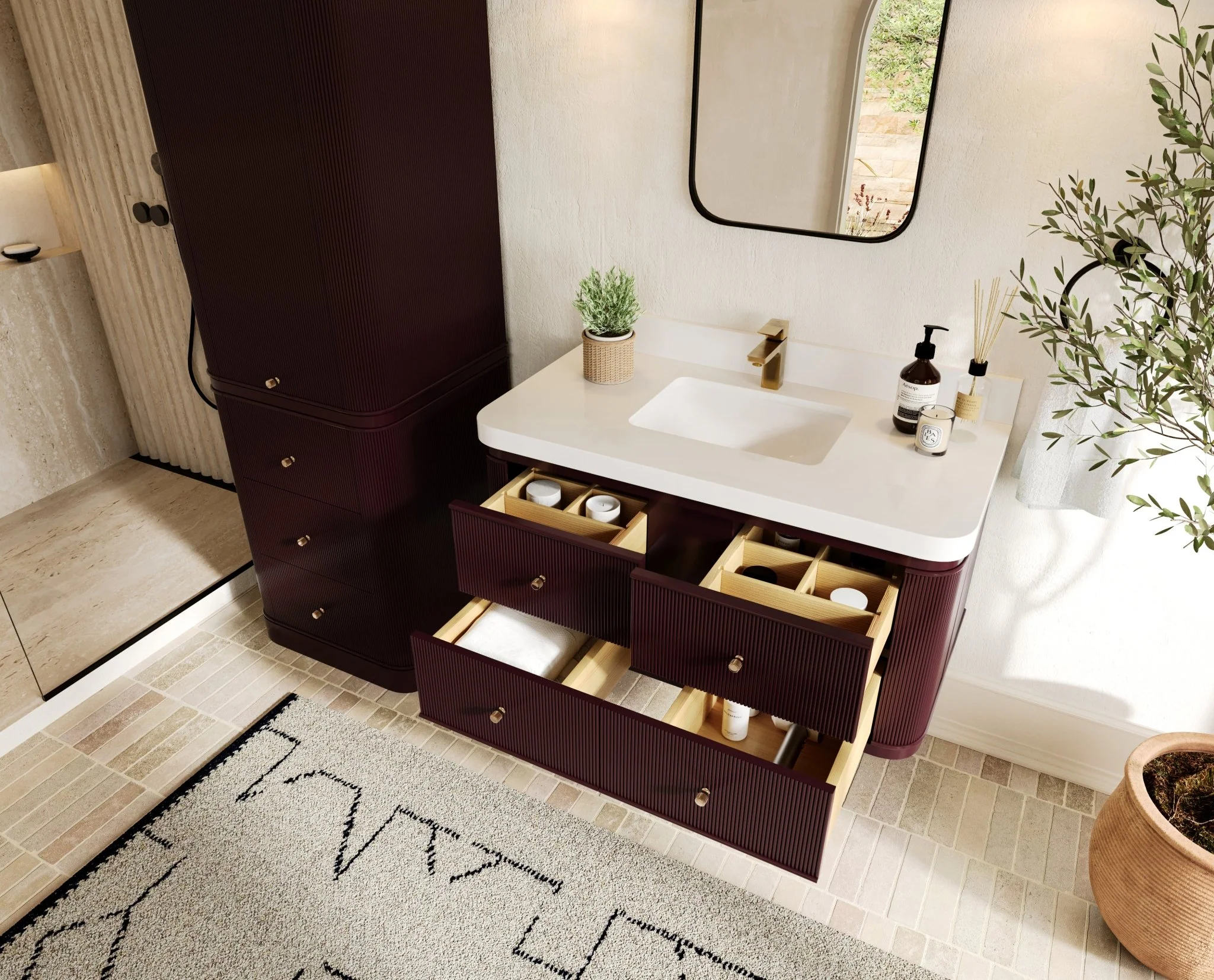 Hampton Floating 42 in. W x 22 in. D Single Sink Bathroom Vanity - Image 3