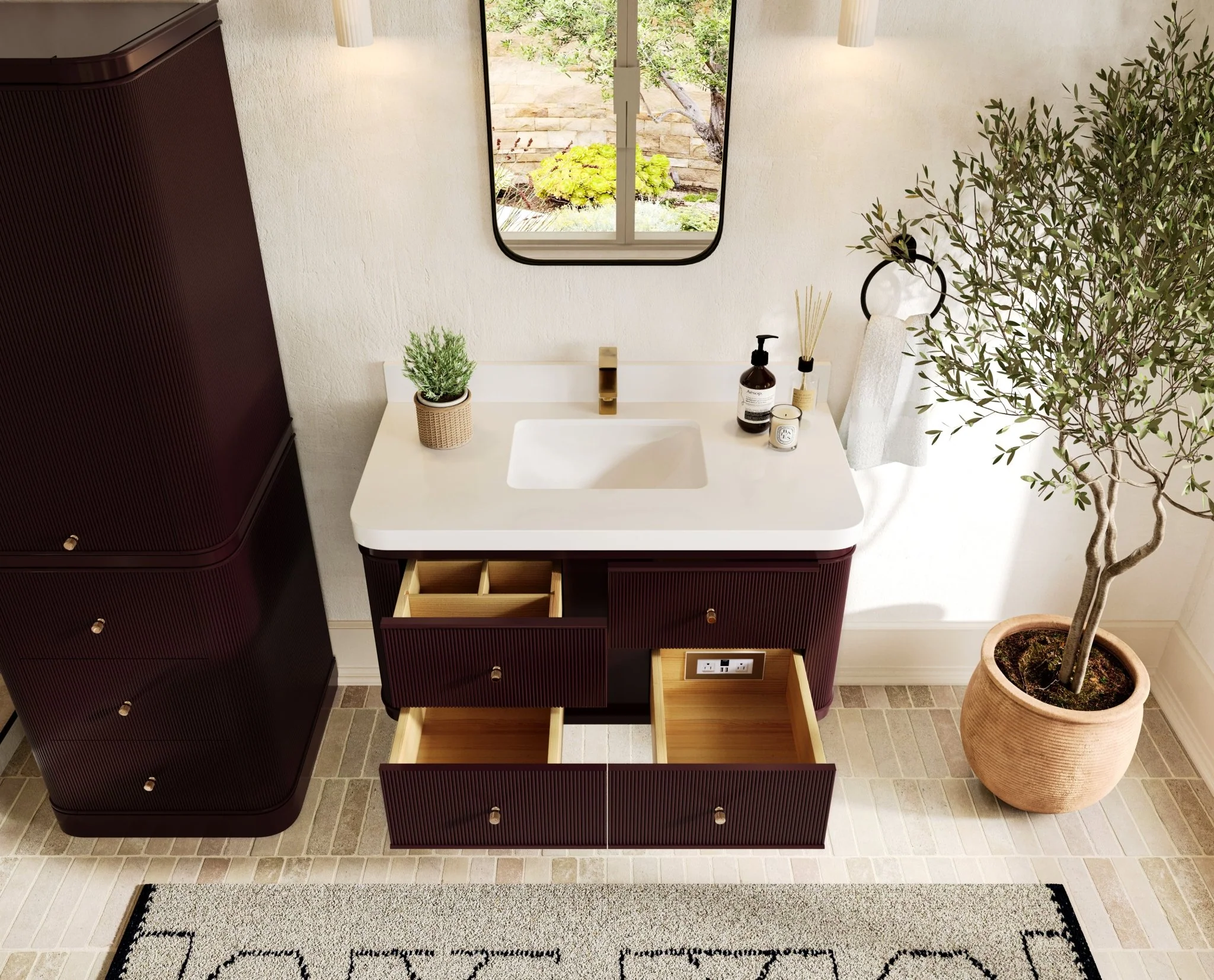 Hampton Floating 42 in. W x 22 in. D Single Sink Bathroom Vanity - Image 5