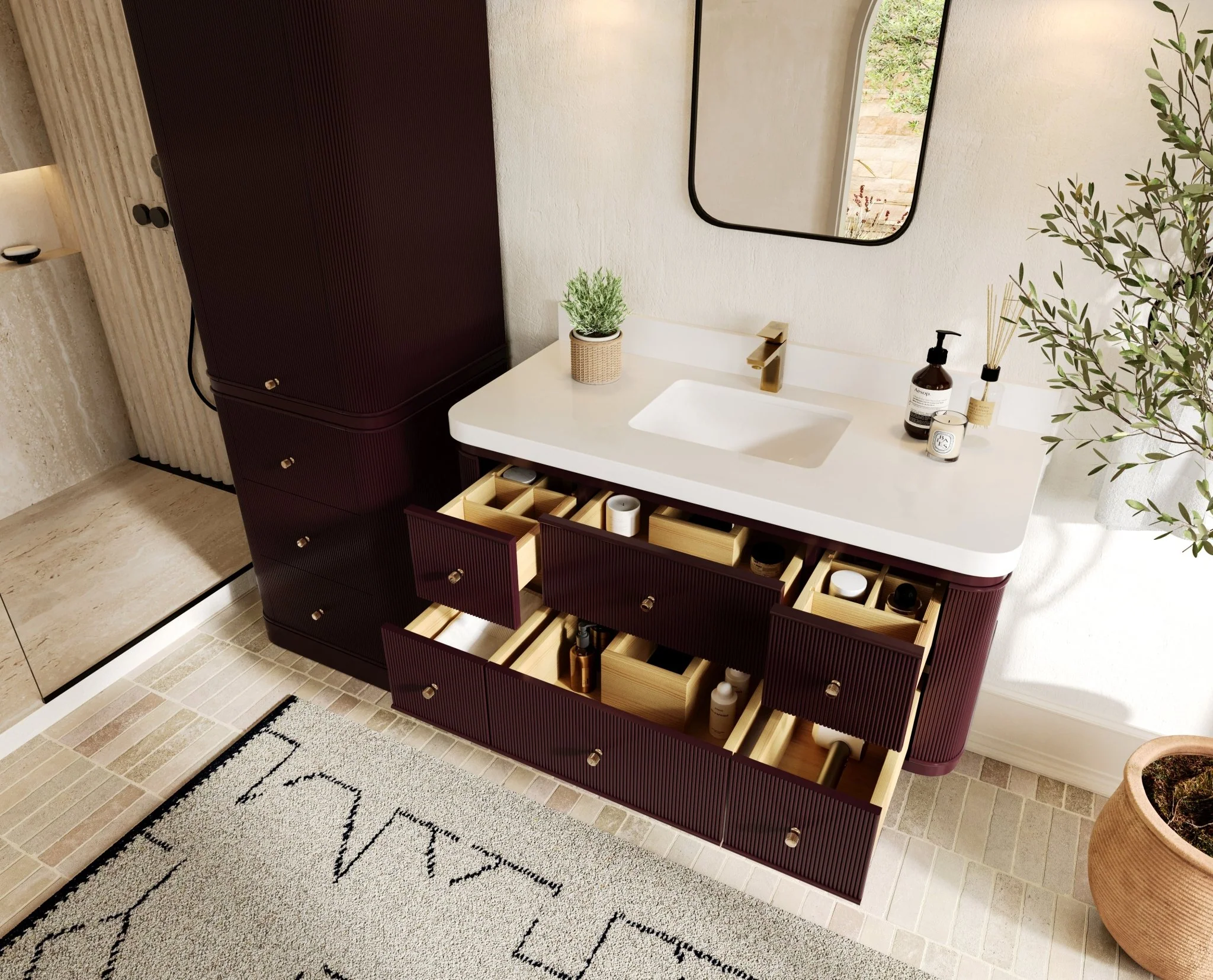 Hampton Floating 48 in. W x 22 in. D Single Sink Bathroom Vanity - Image 3