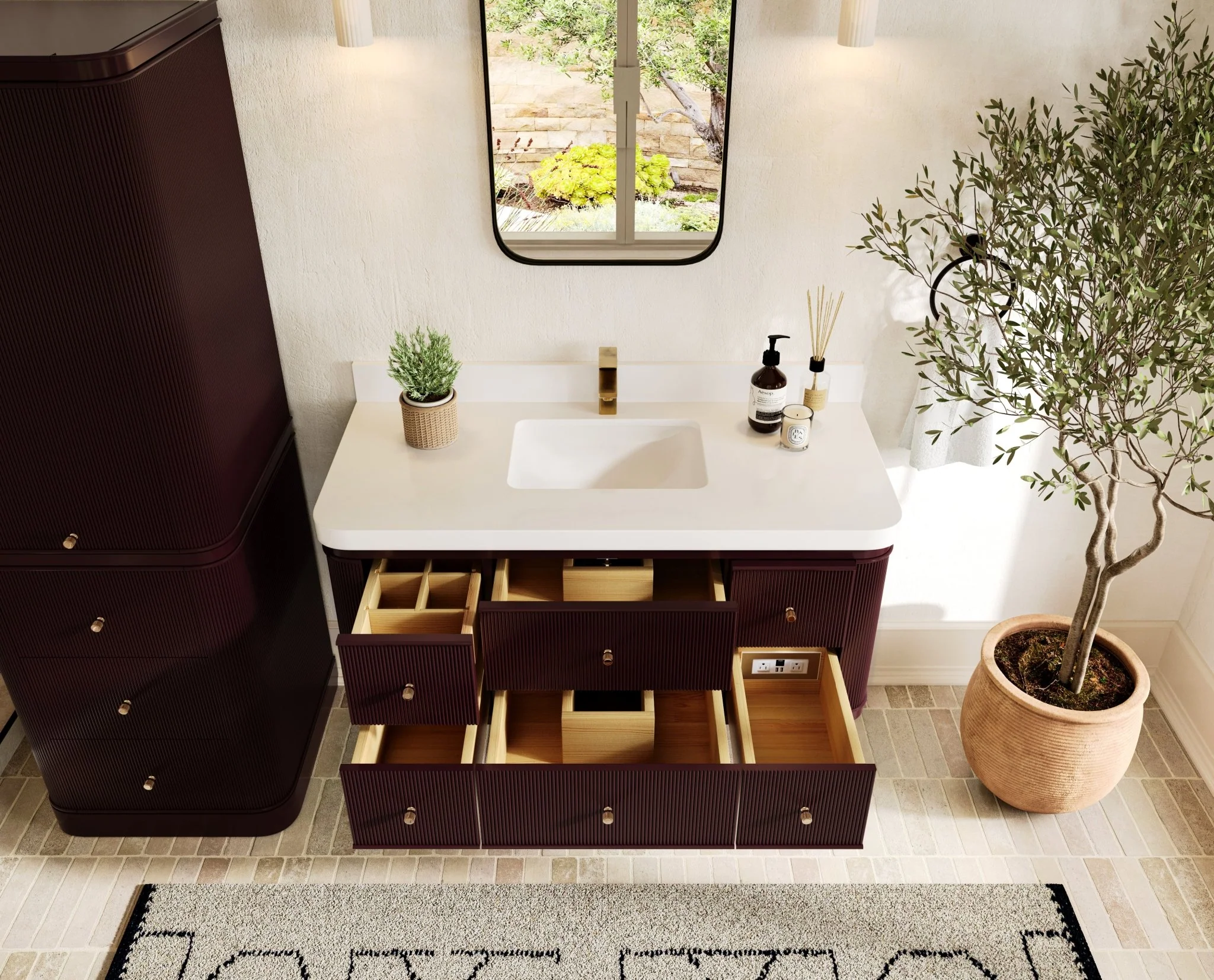 Hampton Floating 48 in. W x 22 in. D Single Sink Bathroom Vanity - Image 5