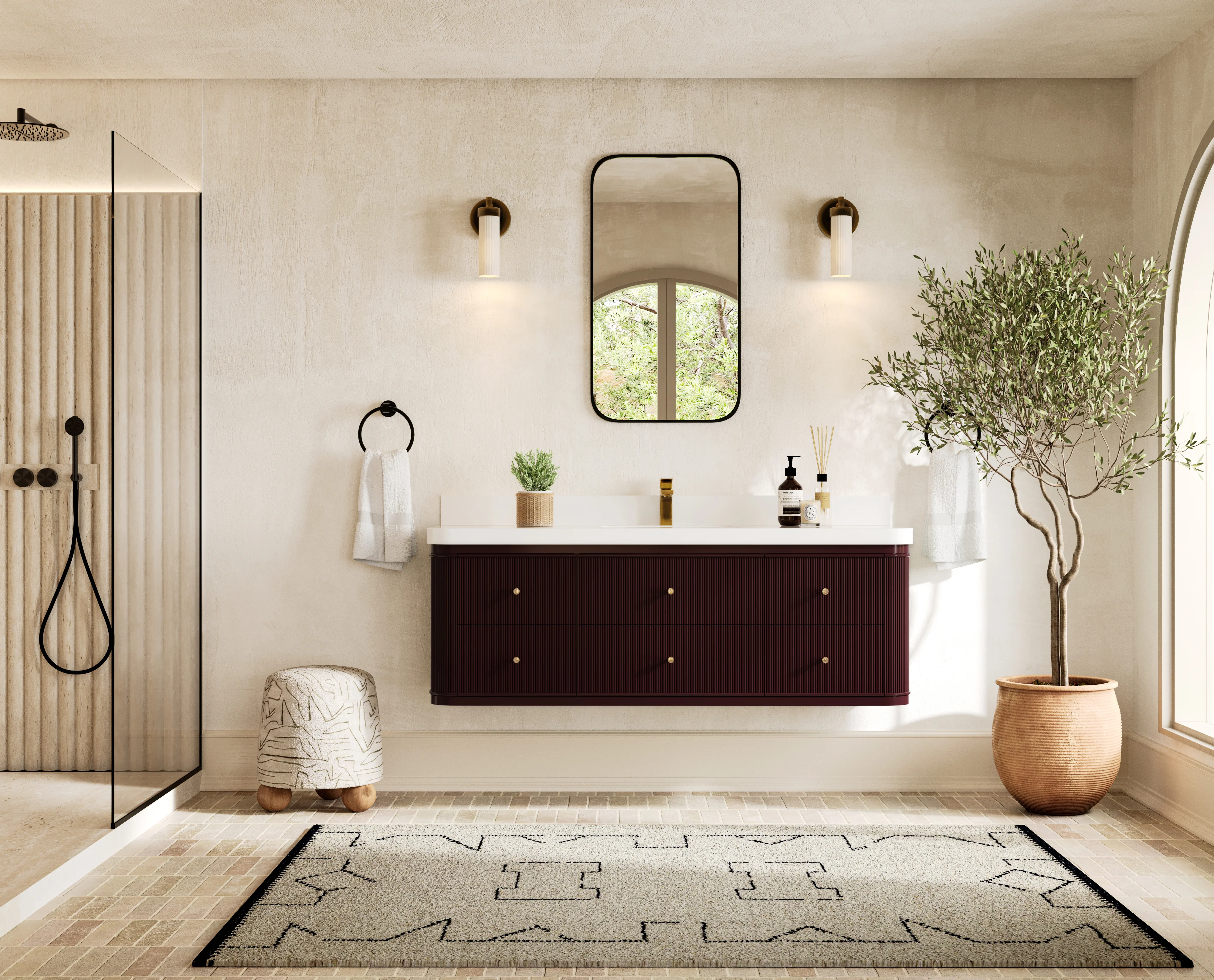 Hampton Floating 60 in. W x 22 in. D Single Sink Bathroom Vanity - Image 4