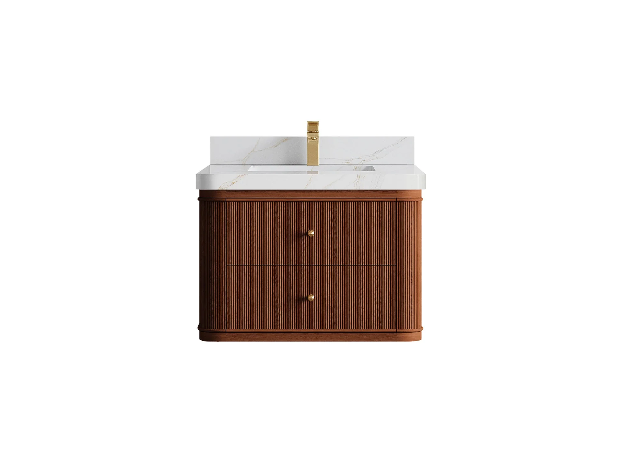 Hampton Floating Teak 30 in. W x 22 in. D Single Sink Bathroom Vanity - Image 15