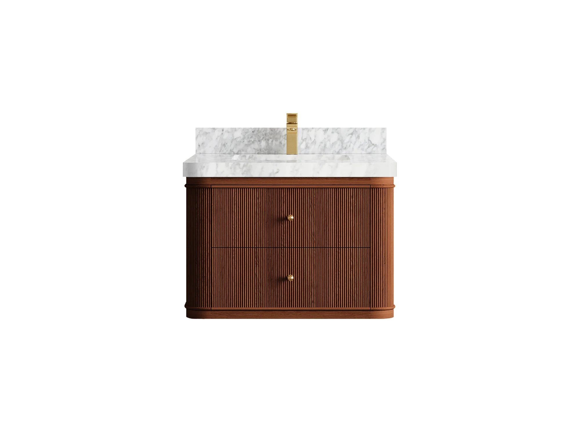 Hampton Floating Teak 30 in. W x 22 in. D Single Sink Bathroom Vanity - Image 17