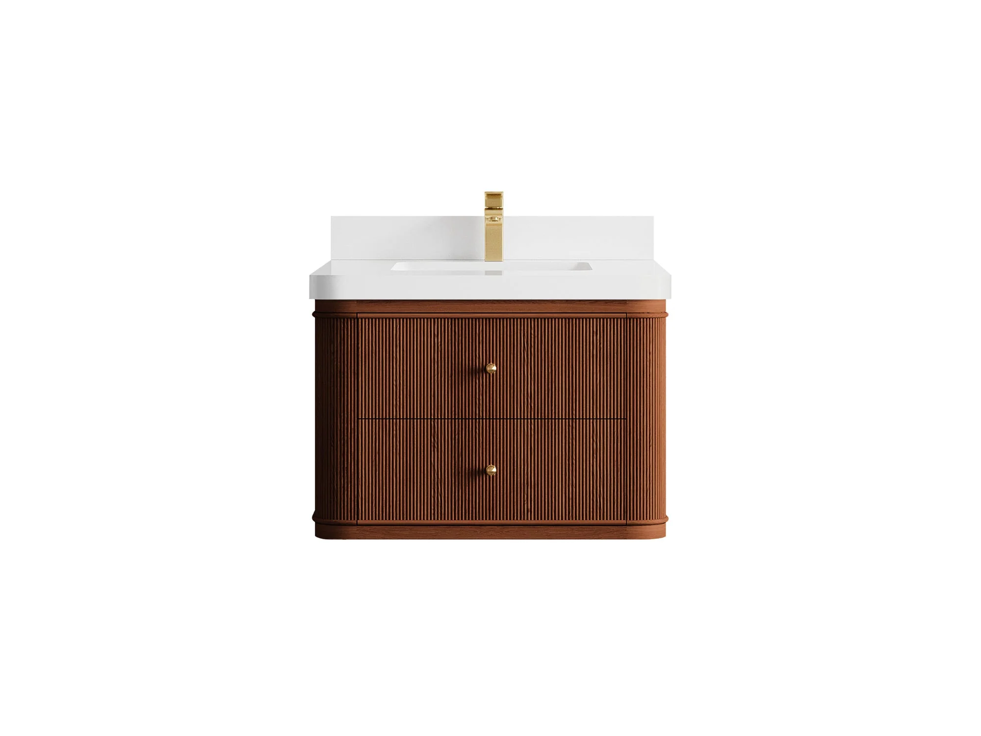 Hampton Floating Teak 30 in. W x 22 in. D Single Sink Bathroom Vanity - Image 23
