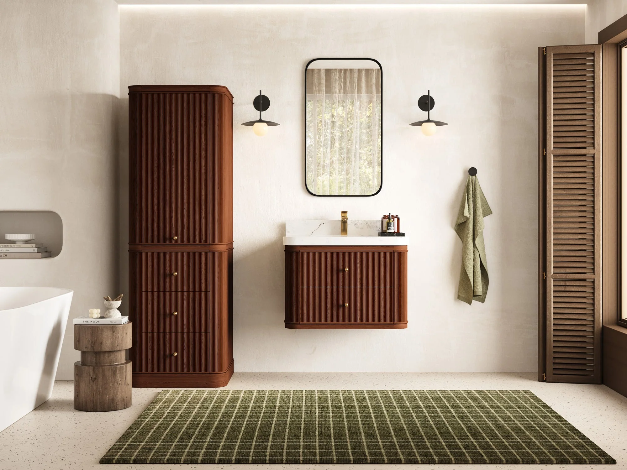 Hampton Floating Teak 30 in. W x 22 in. D Single Sink Bathroom Vanity - Image 4