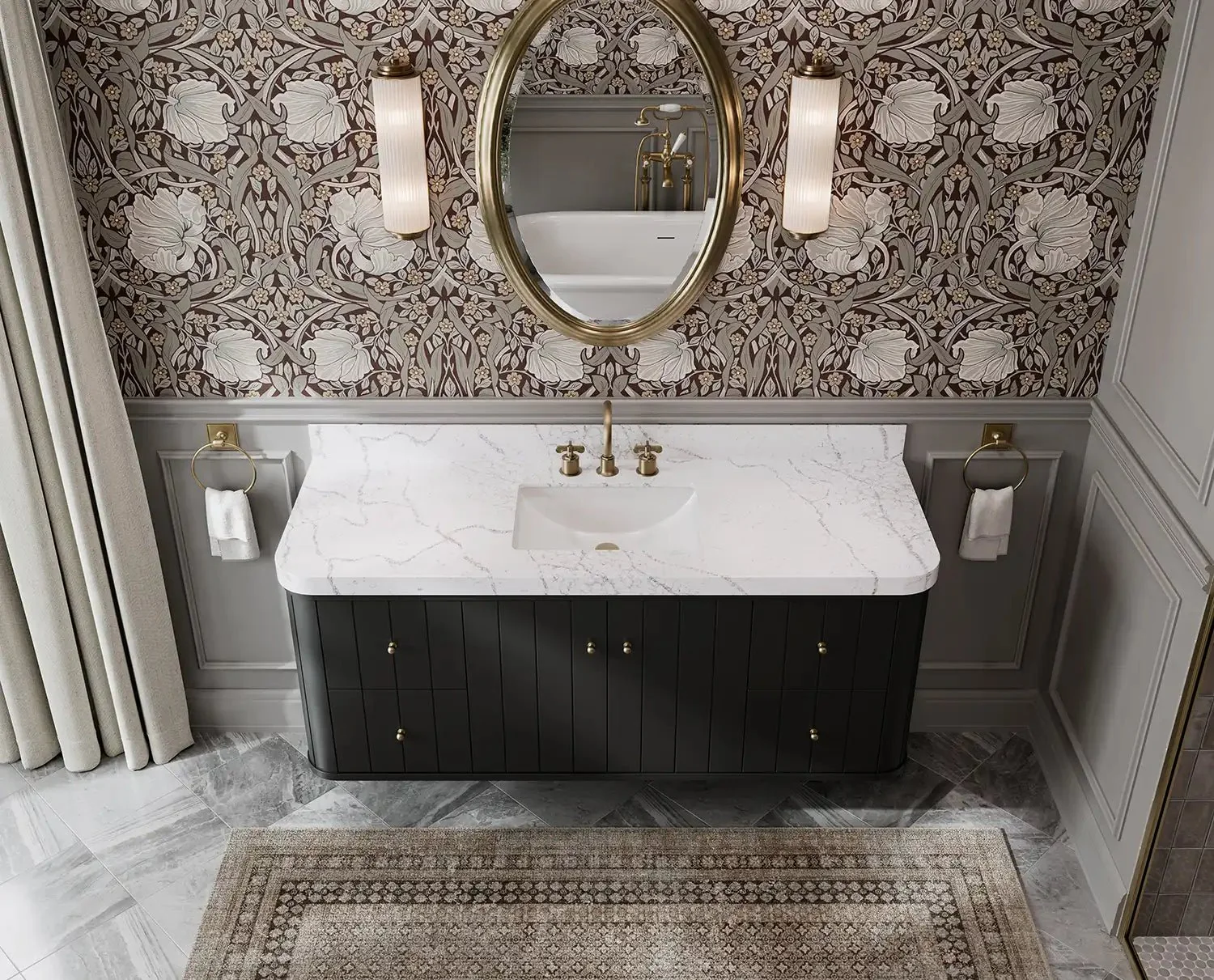 Houston Floating 60 in. W x 22 in. D Single Sink Bathroom Vanity - Image 4