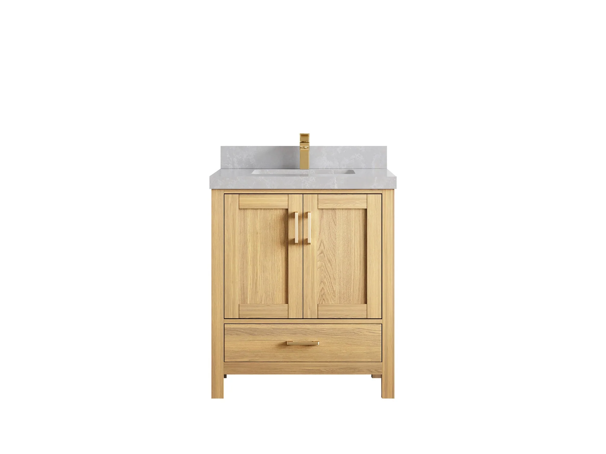 Malibu White Oak 30 in. W x 22 in. D Single Sink Bathroom Vanity - Image 32