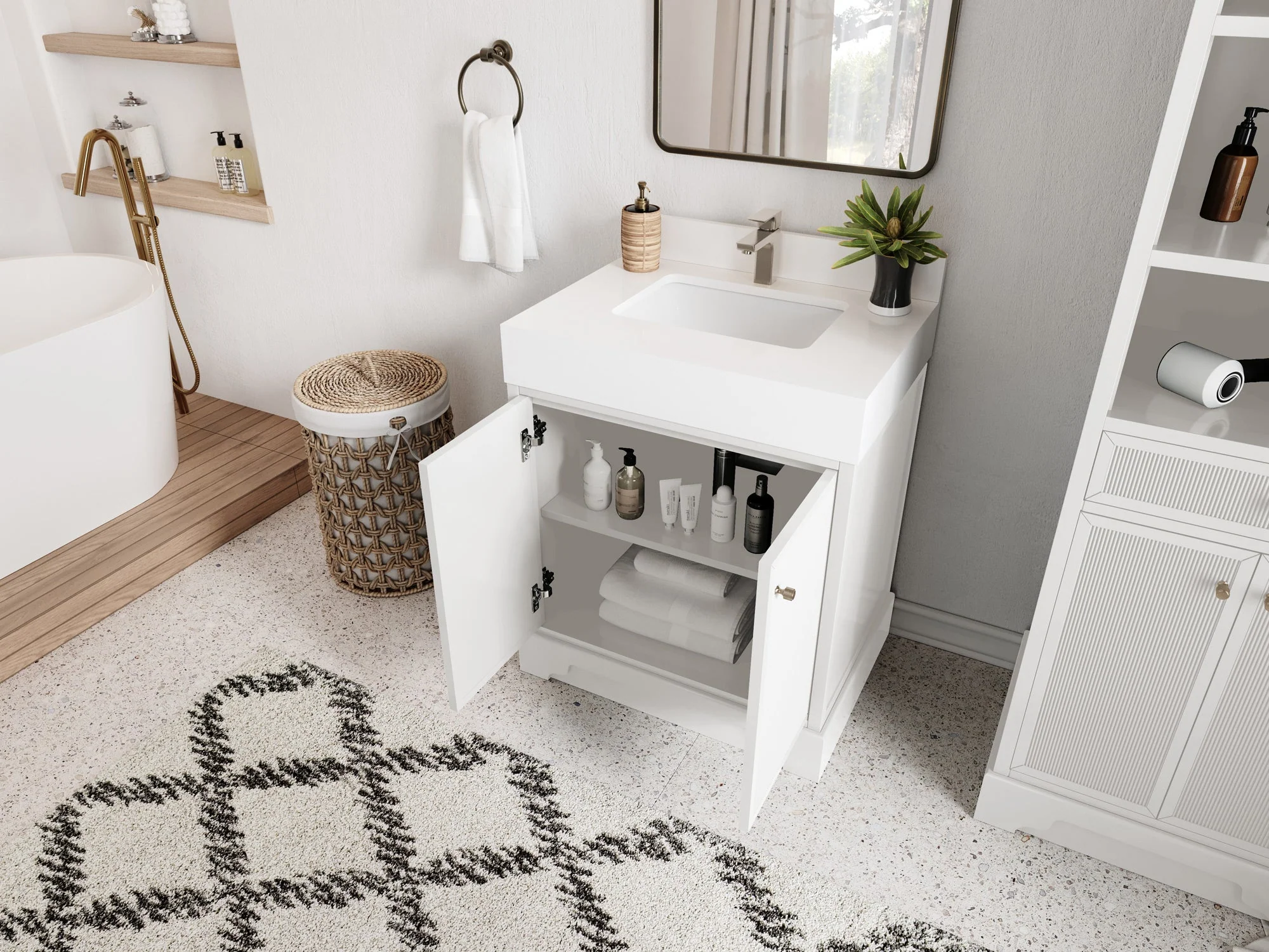 Manhattan 30 in. W x 22 in. D Single Sink Bathroom Vanity - Image 3