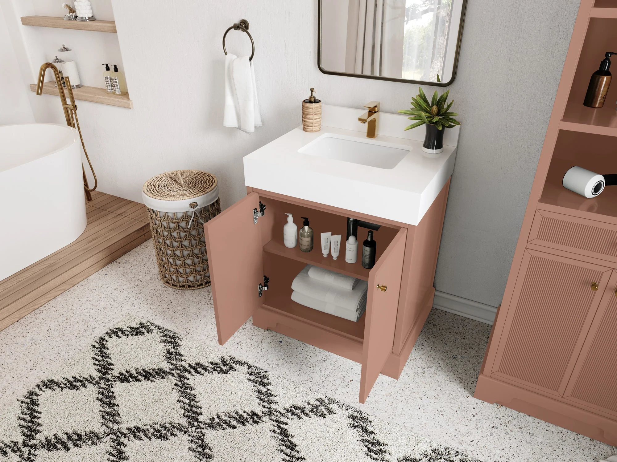 Manhattan 30 in. W x 22 in. D Single Sink Bathroom Vanity - Image 3