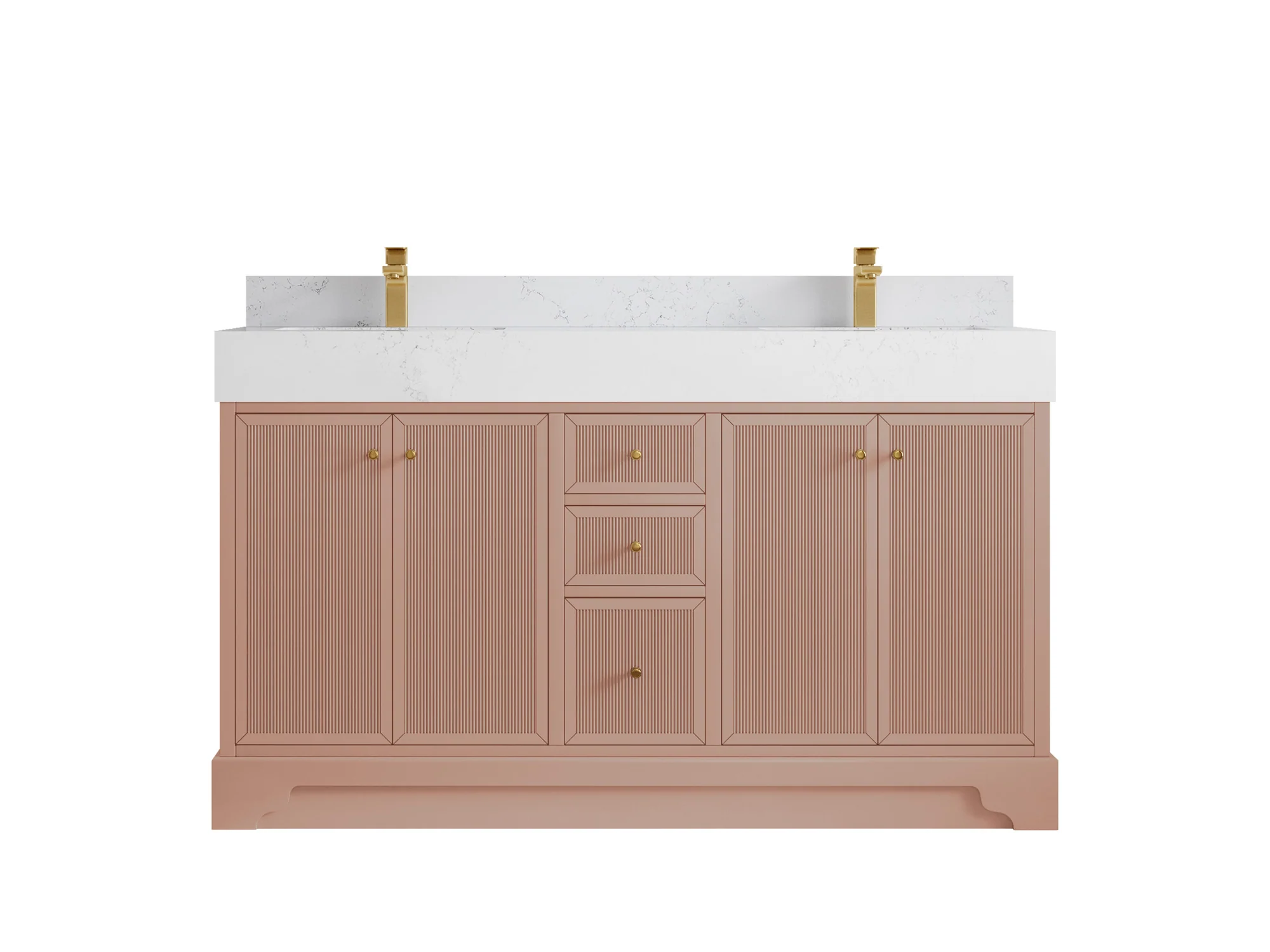 Manhattan 60 in. W x 22 in. D Double Sink Bathroom Vanity - Image 10