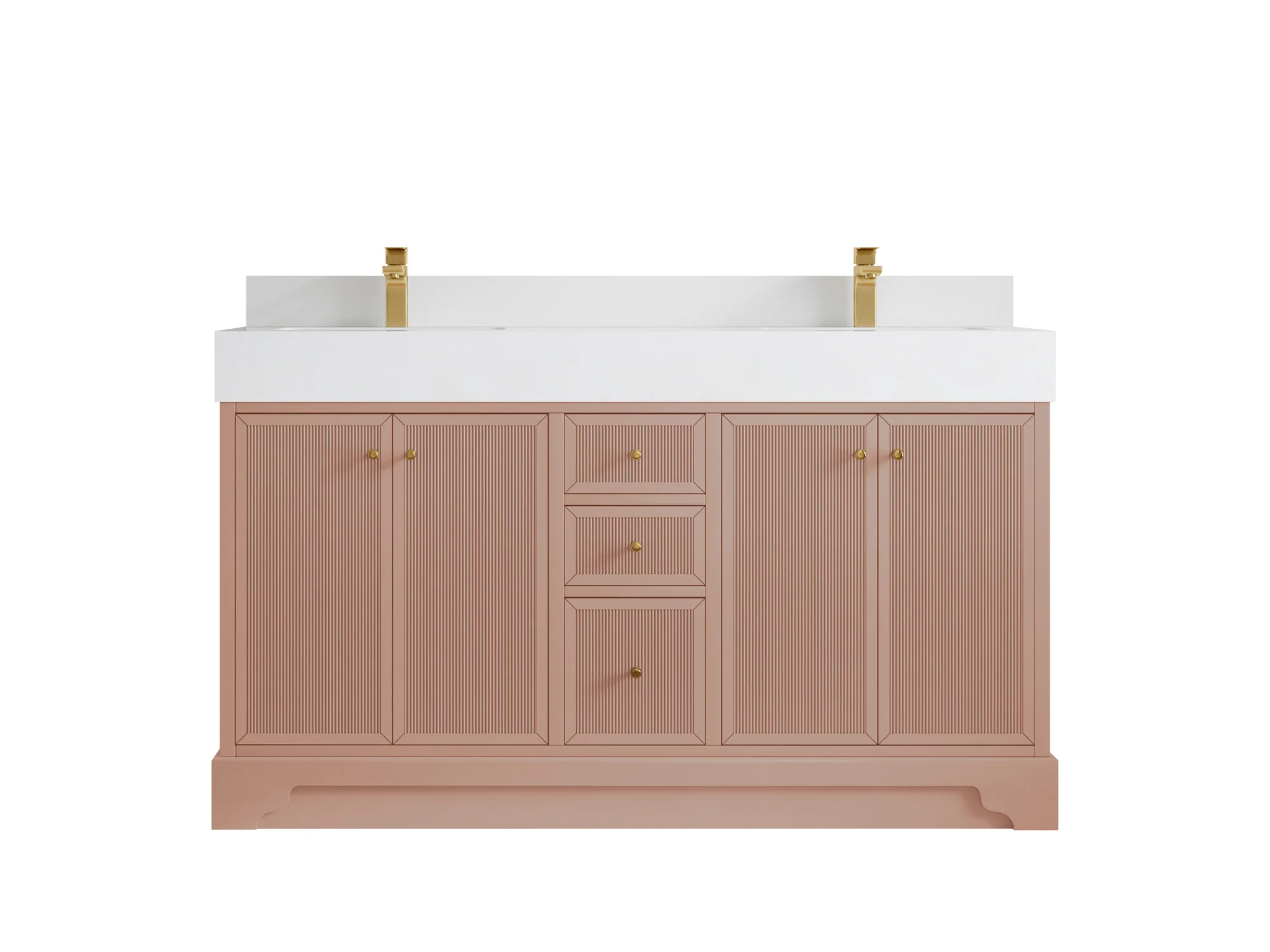 Manhattan 60 in. W x 22 in. D Double Sink Bathroom Vanity - Image 12