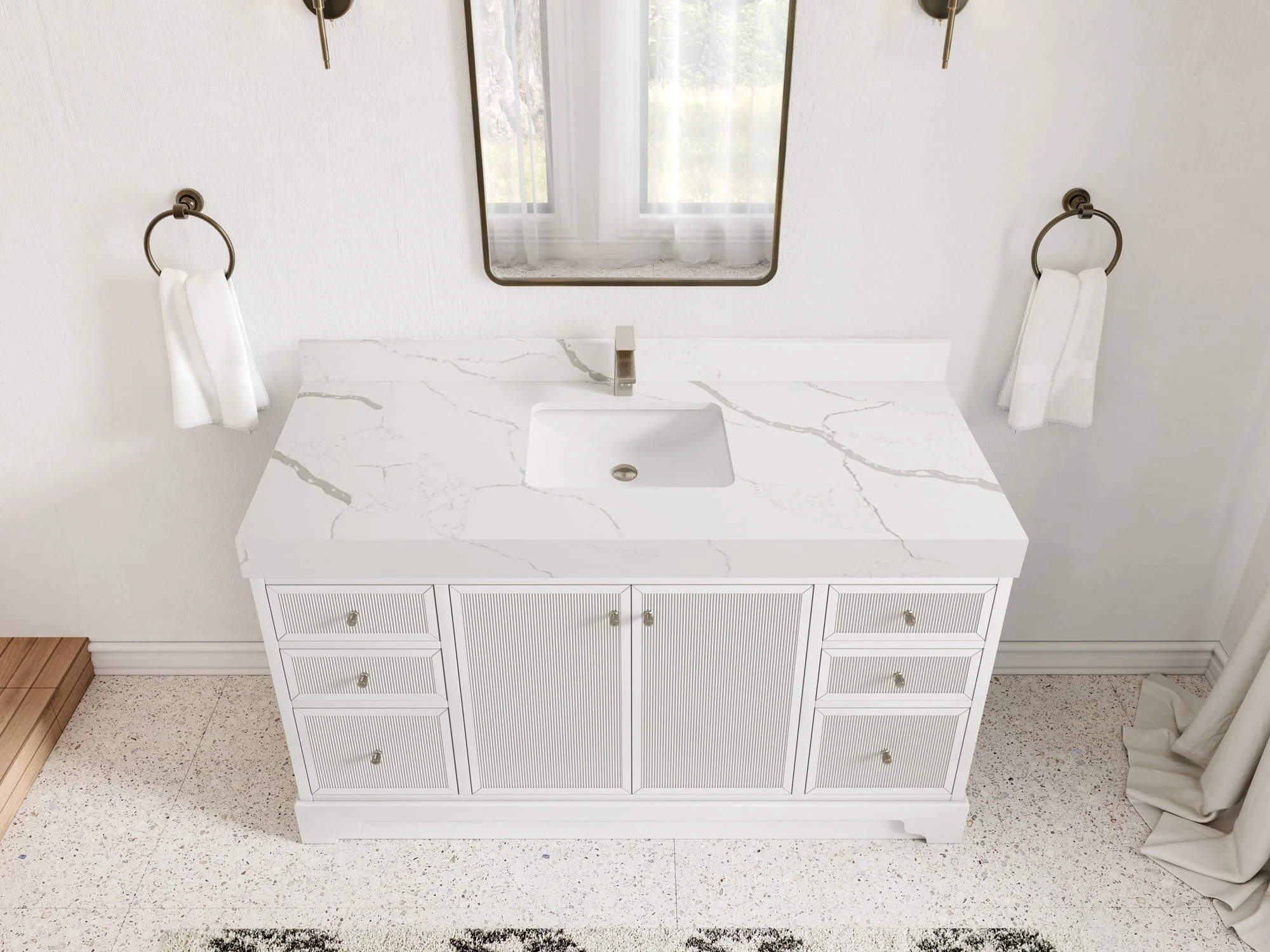 Manhattan 60 in. W x 22 in. D Single Sink Bathroom Vanity - Image 7