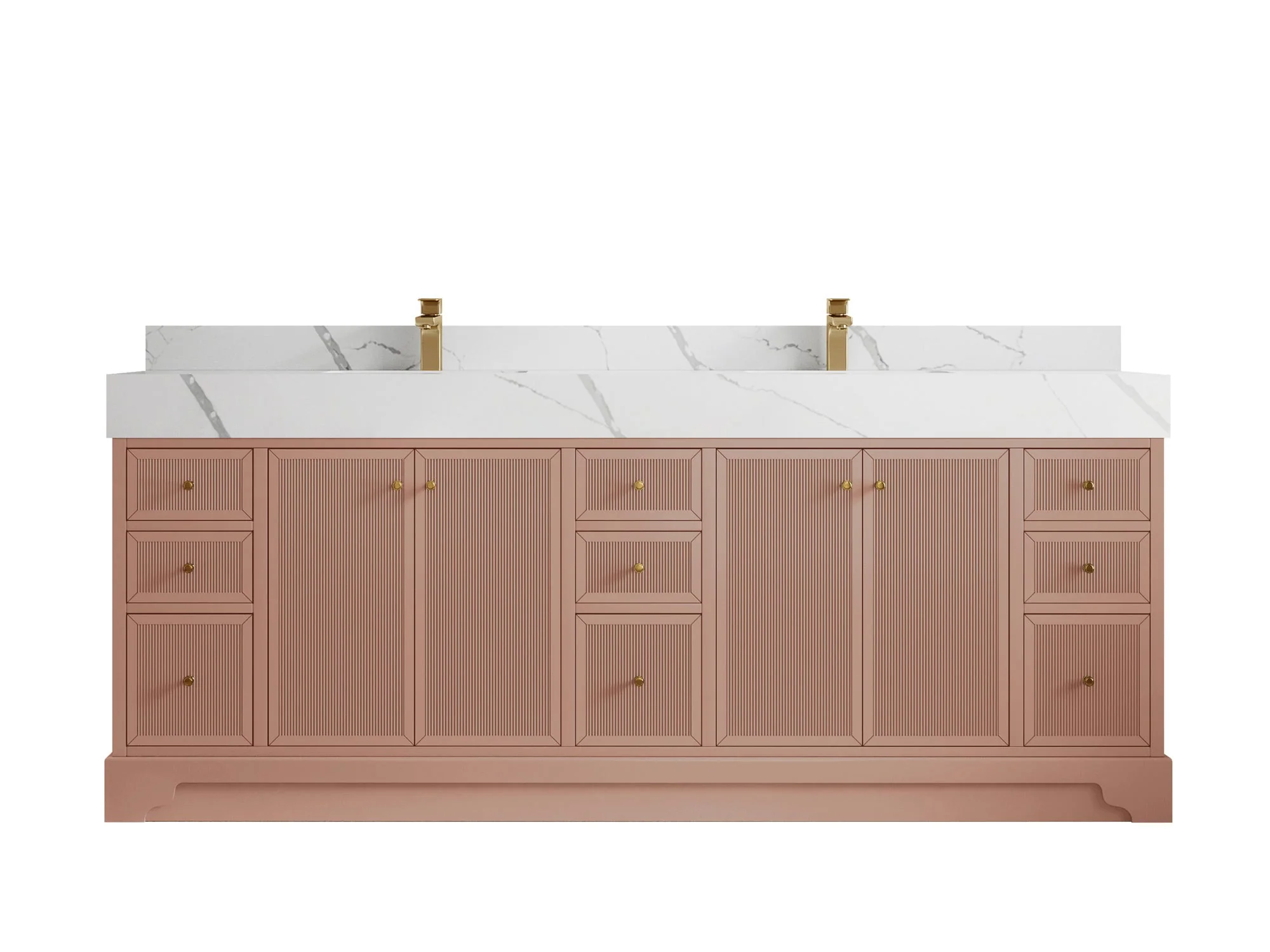 Manhattan 84 in. W x 22 in. D Double Sink Bathroom Vanity - Image 8